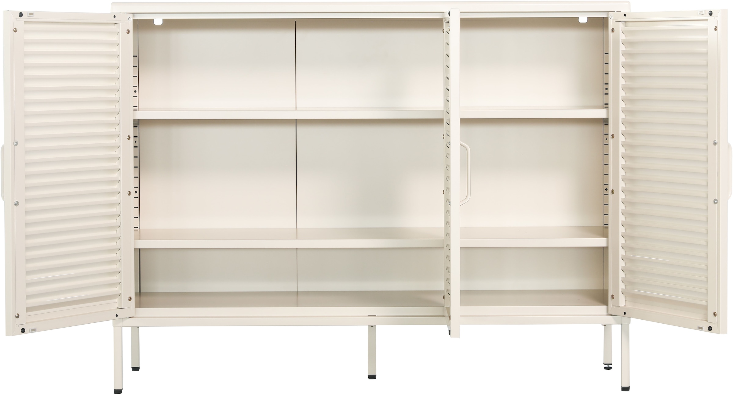 OTTO home Wäscheschrank »GERRON Sideboard Wäscheschrank Metallschrank« Schrank Anrichte Kommode Breite 120cm mit 3 Türen