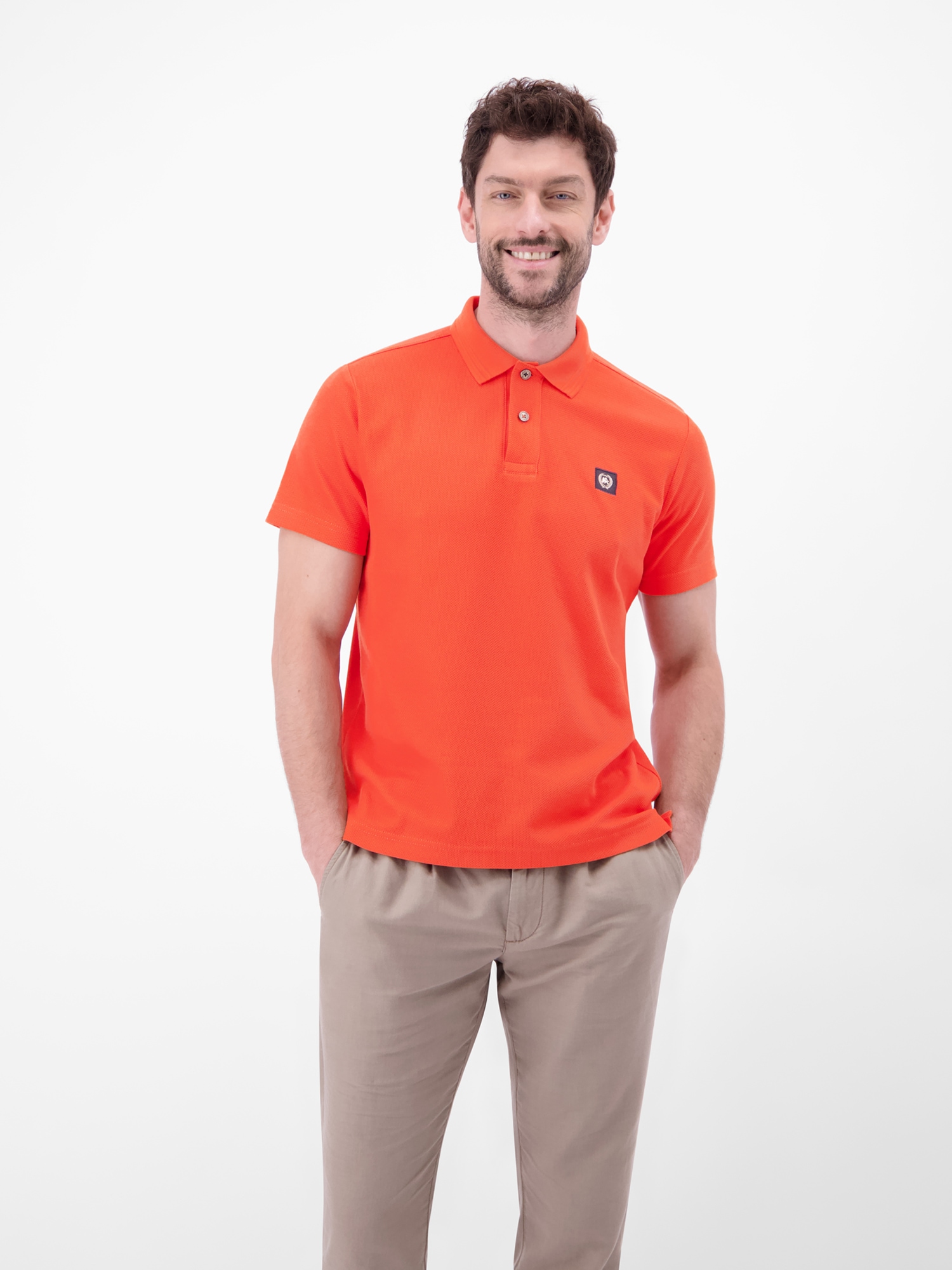 Lerros Poloshirt "Poloshirt Mit Waffelstruktur Aus 100 % Baumwolle"