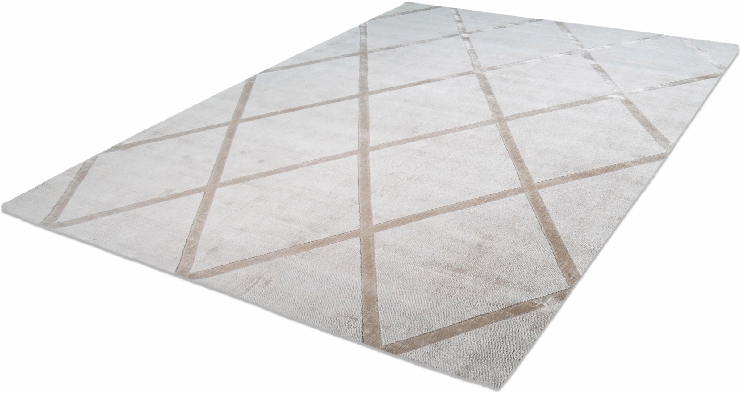 Kayoom Teppich »Luxury 210«, rechteckig, 13 mm Höhe, Kurzflor, handweb, Hoch Tief Struktur, Wohnzimmer