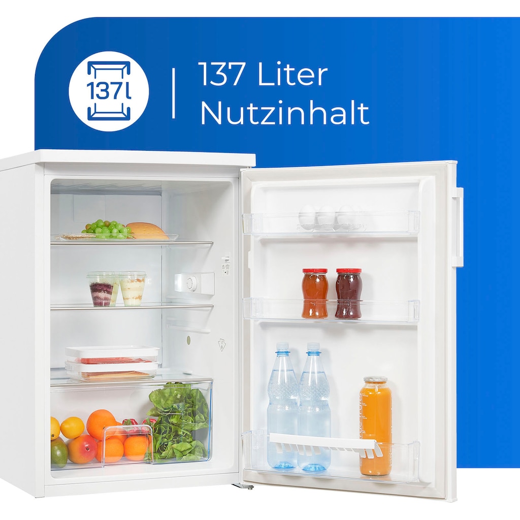 exquisit Vollraumkühlschrank »KS16-V-H-010E weiss«, KS16-V-H-010E weiss, 85 cm hoch, 56 cm breit