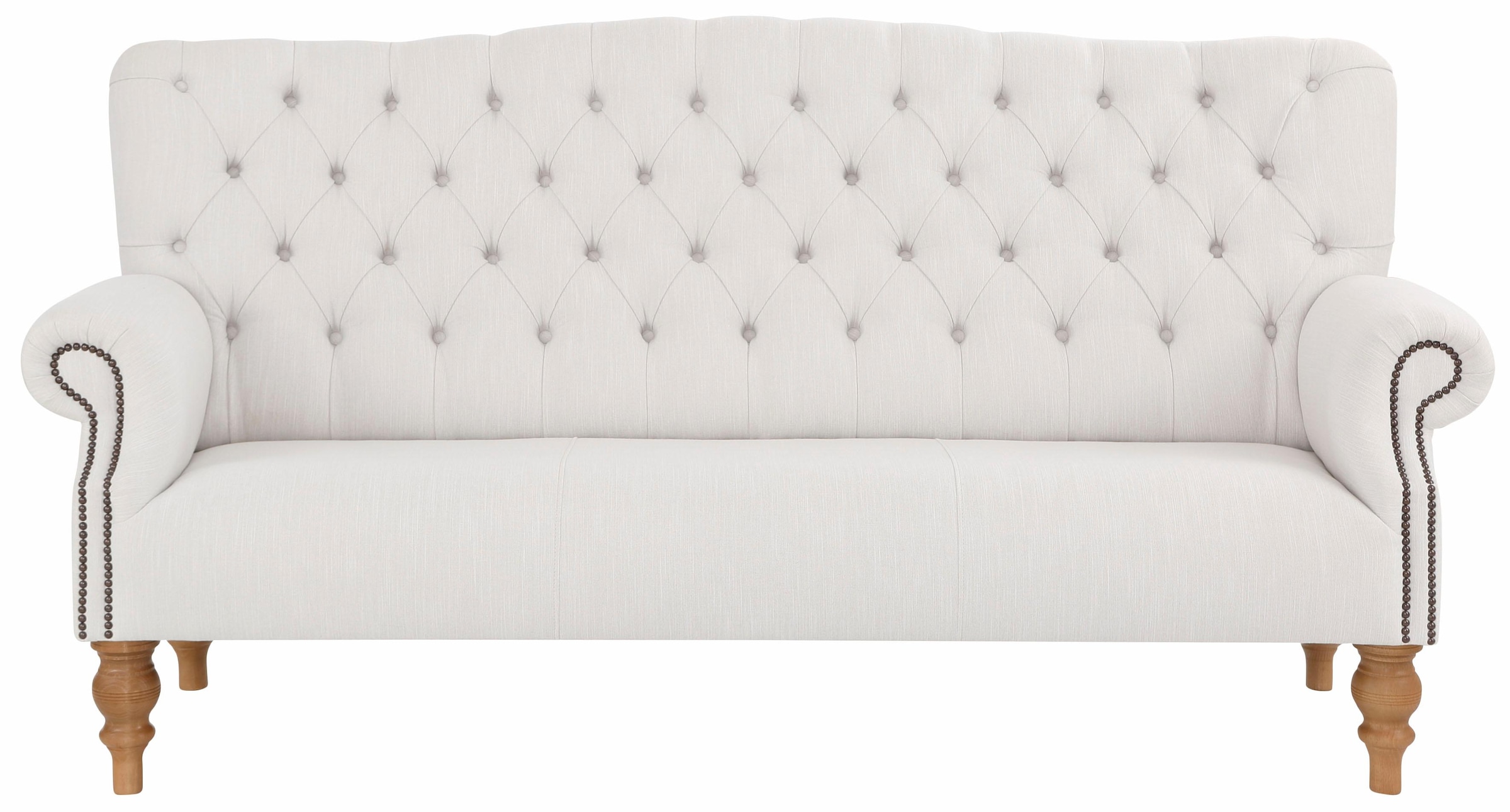 Home affaire Chesterfield-Sofa "Lord", mit echter Chesterfield-Knopfheftung und Ziernägeln