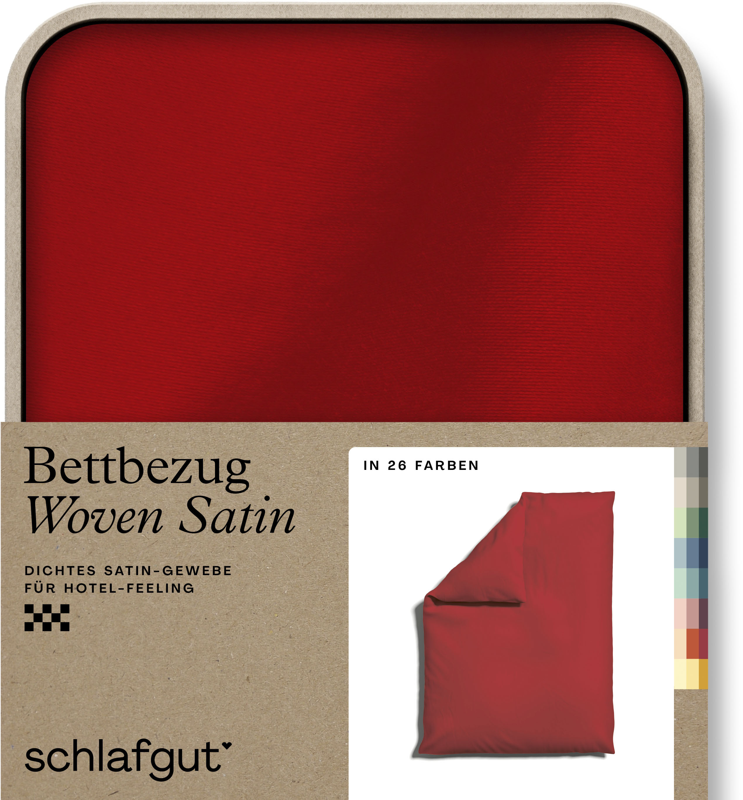 Schlafgut Bettbezug "Premium Woven Satin, 100% Baumwolle, Fadendichte 300TC" besonders dicht gewebt, Mix & Match: passender Kissenbezug erhältlich