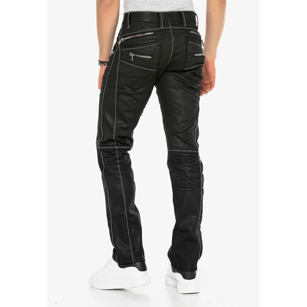 Cipo & Baxx Bequeme Jeans, mit Reissverschlüssen