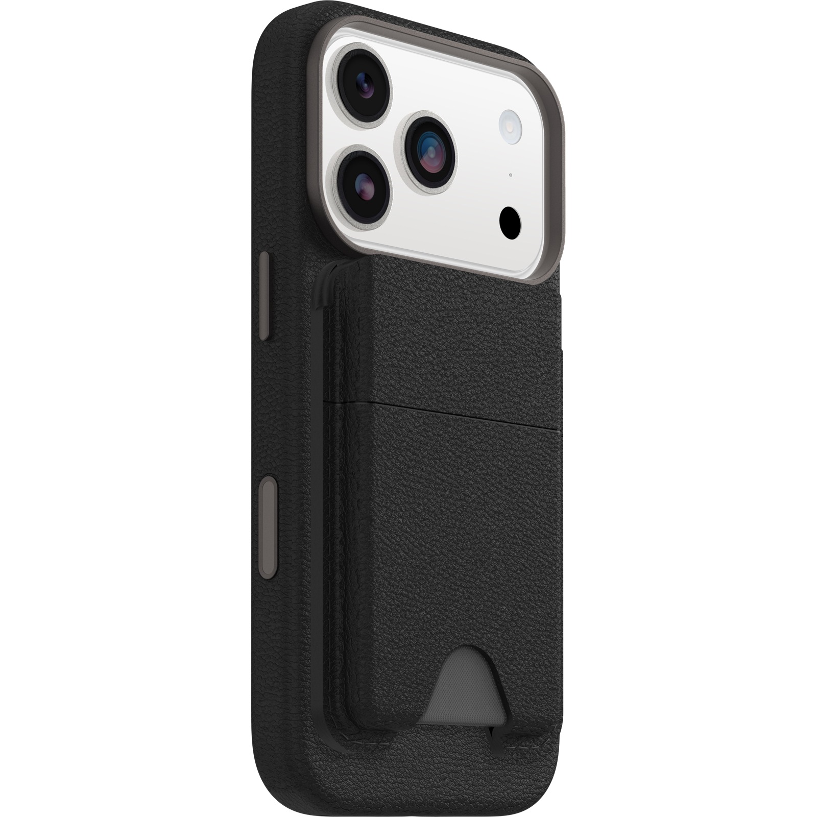 OTTERBOX Smartphonetasche "Symmetry Cactus Leather MagSafe Wallet Vanta", B/H/T: 8cm x 1,7cm x 13cmschwarz, Taschen