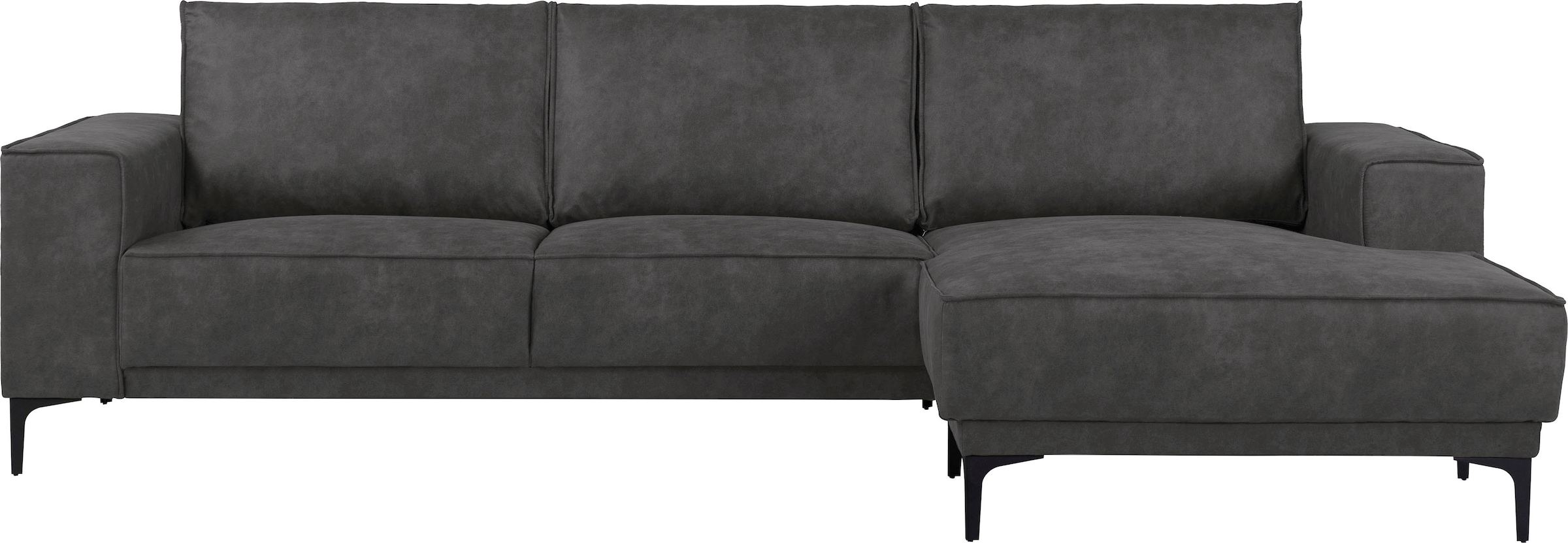 OTTO home Ecksofa "Polsterecke Oland, Struktur, Flachgewebe, Luxus-Microfas günstig online kaufen