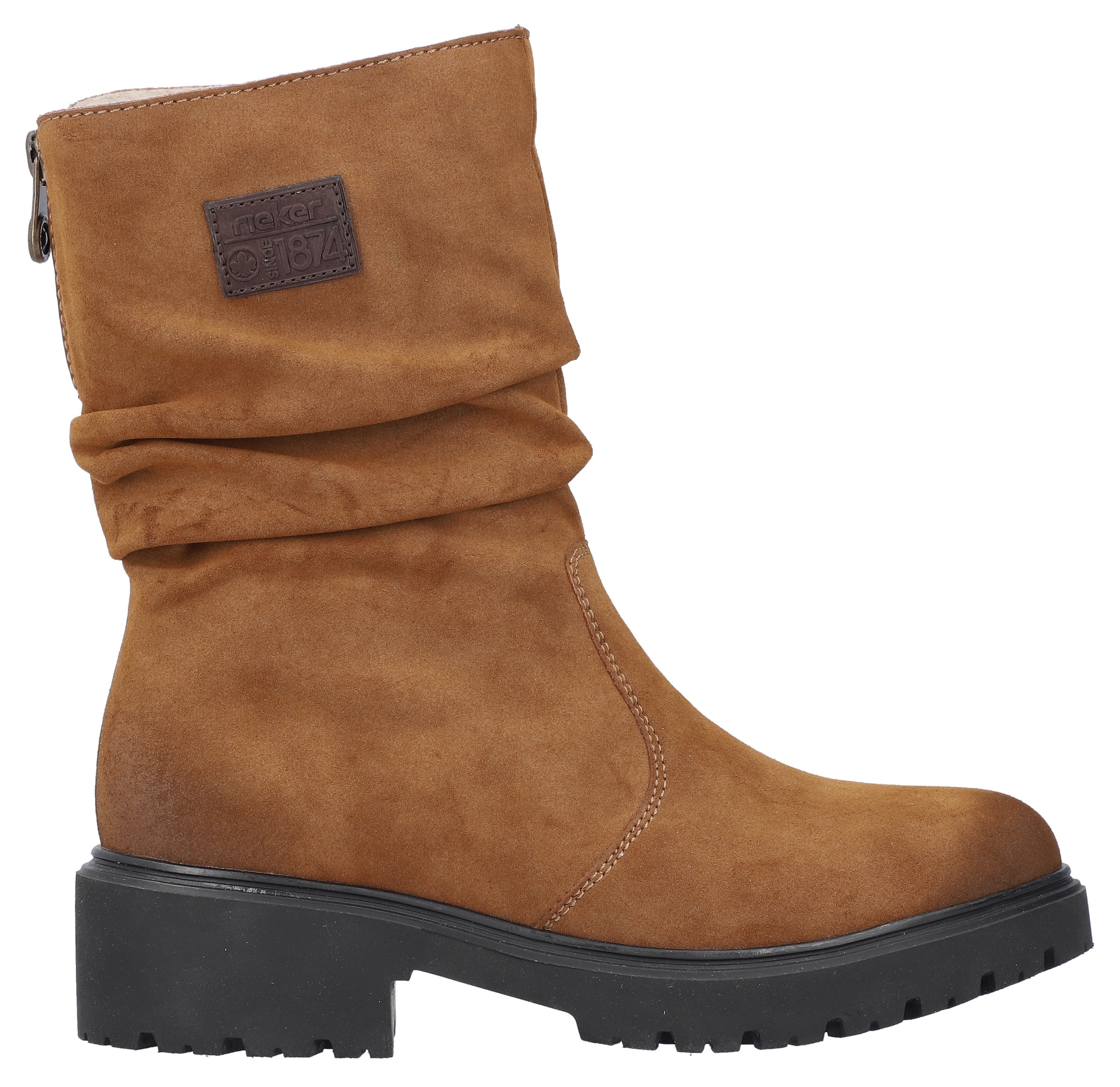 Rieker Winterstiefelette, Winterboots, Profilsohle, slouchy Schaft, mit Innenreißverschluss