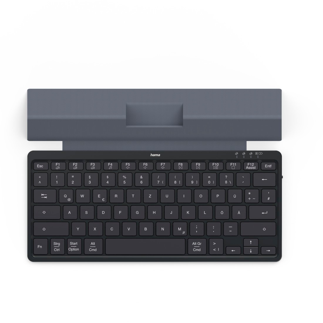 HAMA Tastatur "Tastatur Travel 600 (kabellos, QUERTZ, Multi-Device, klein)", schwarz, Büro, Tastaturen