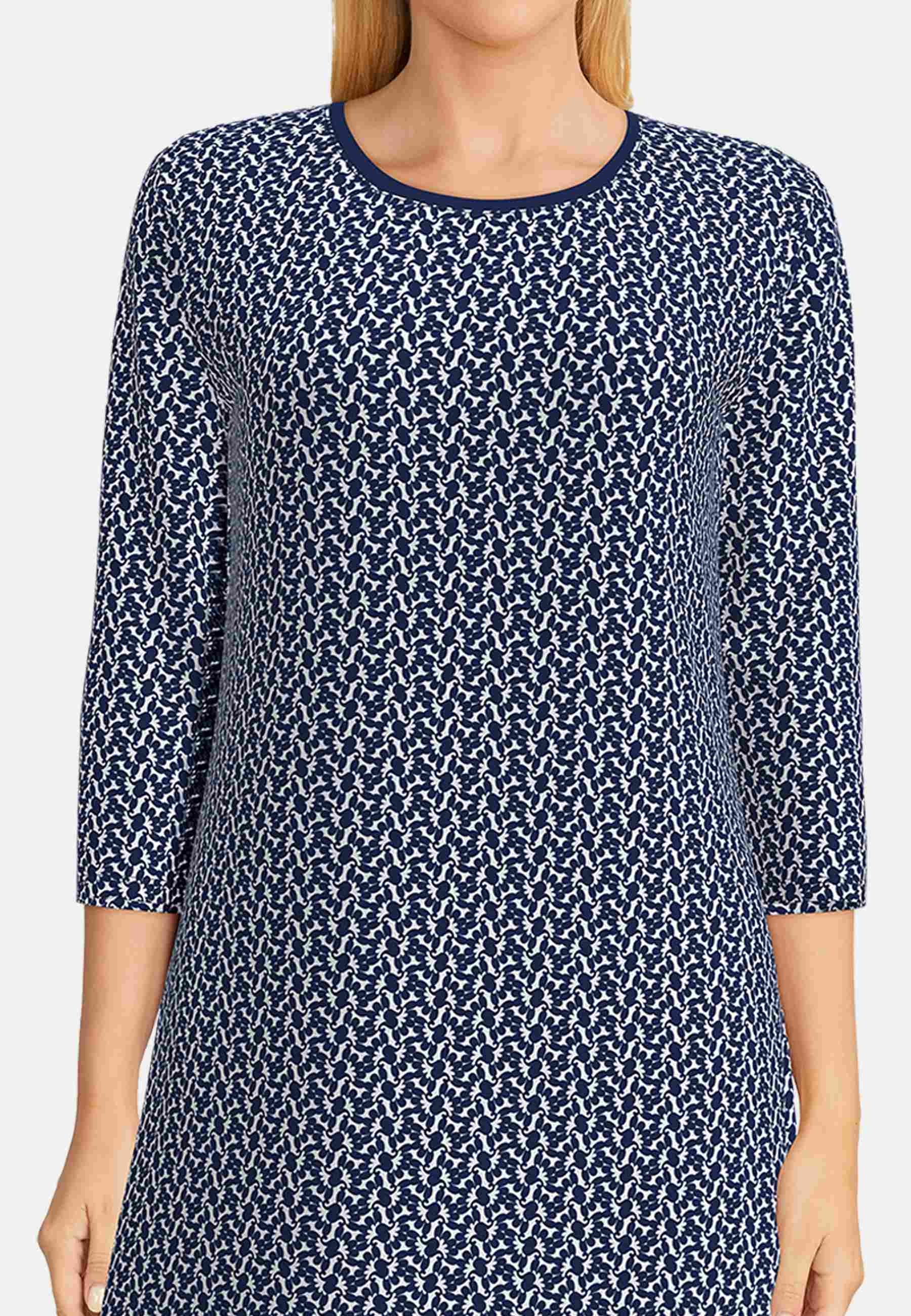 Thumbnail - GÖTZBURG Nachthemd "Galway" Ohne Taschen 3/4 Ärmel, Rundhalsausschnitt, knielang, Baumwolle, weich