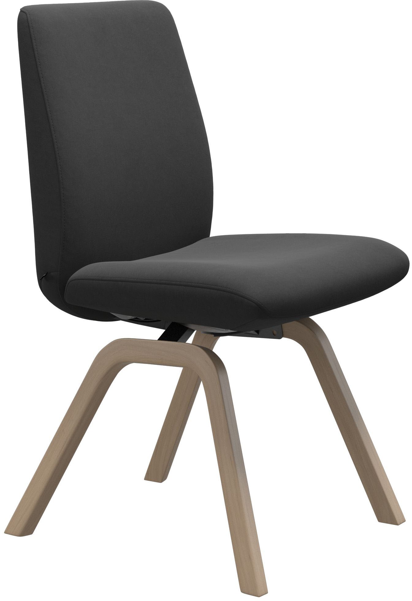 Stressless Polsterstuhl "Laurel", Microfaser DINAMICA, Low Back, Größe L, mit schräggestellten Beinen in Schwarz