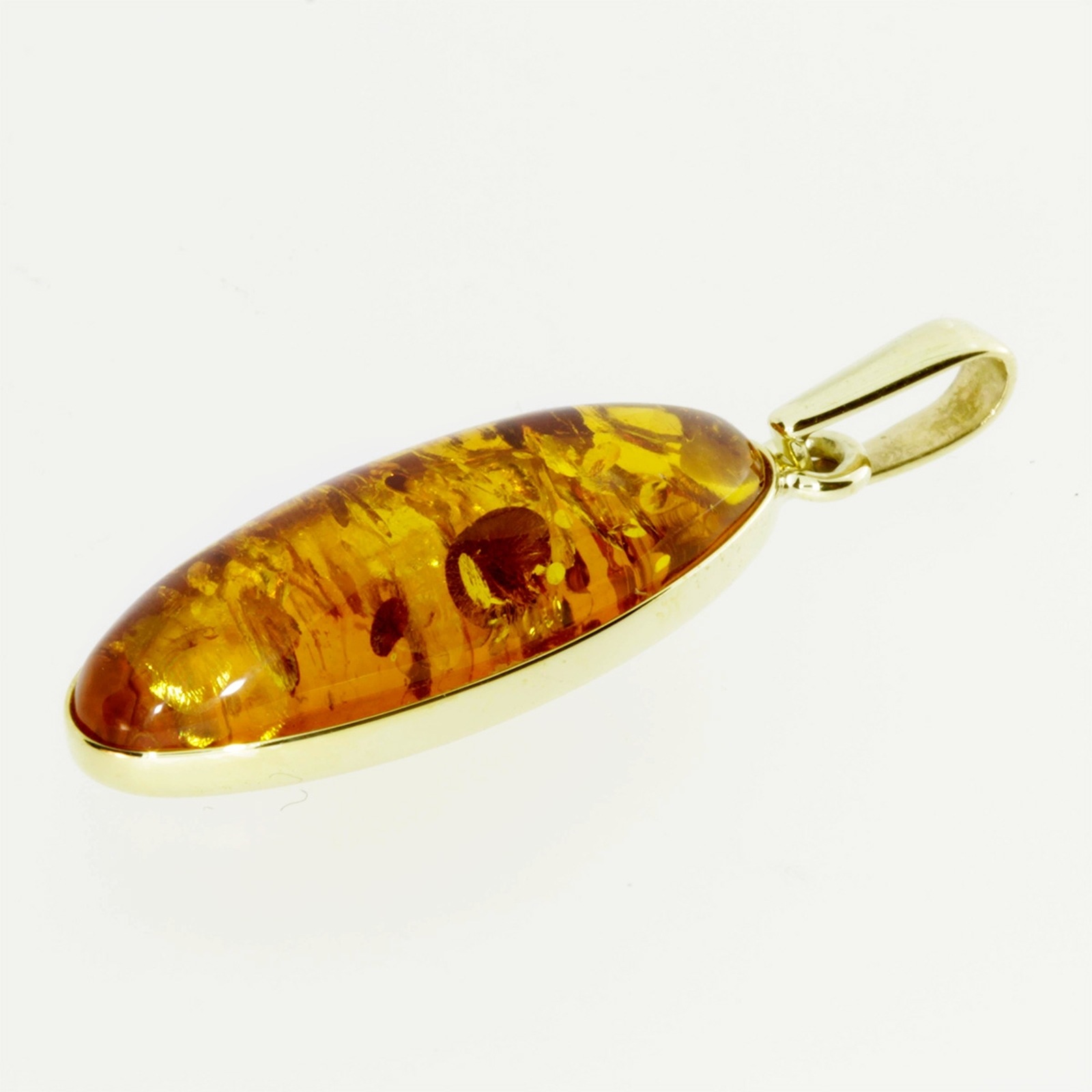 OSTSEE-SCHMUCK Kettenanhänger »- Classic 26x10 - Gold 333/000 - Bernstein«