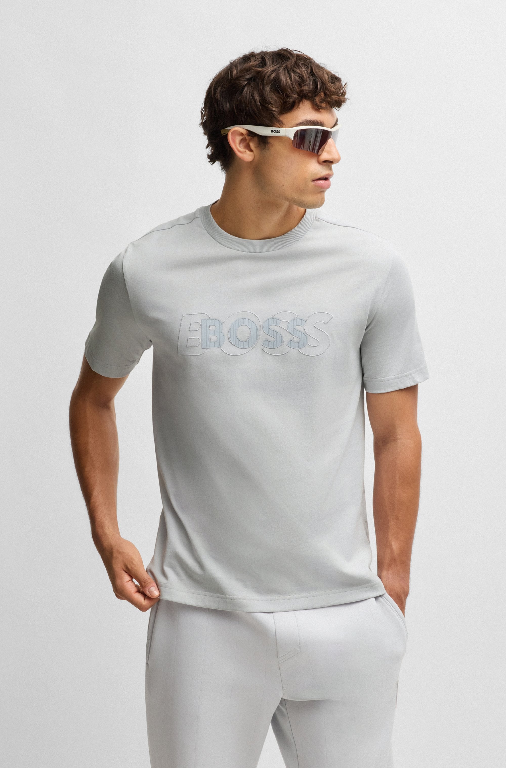 BOSS GREEN T-Shirt "Tee DropNeedle", mit doppeltem BOSS-Logo günstig online kaufen