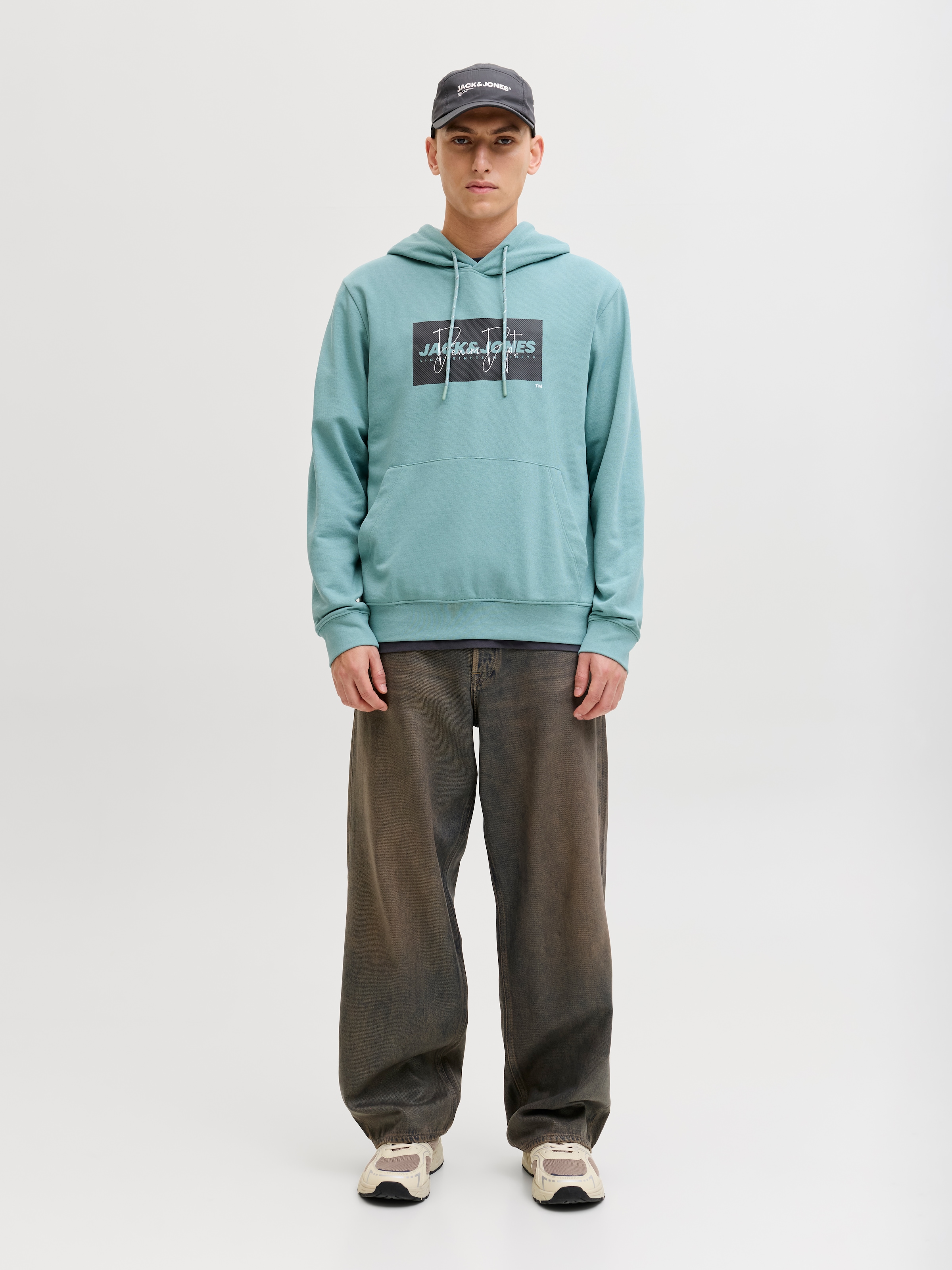 Jack & Jones Kapuzensweatshirt »JJCOLE PRINT SWEAT HOOD UNB«
