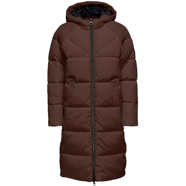 ONLY Steppmantel »ONLAMANDA LONG PUFFER COAT«, mit Kapuze für kaufen | BAUR