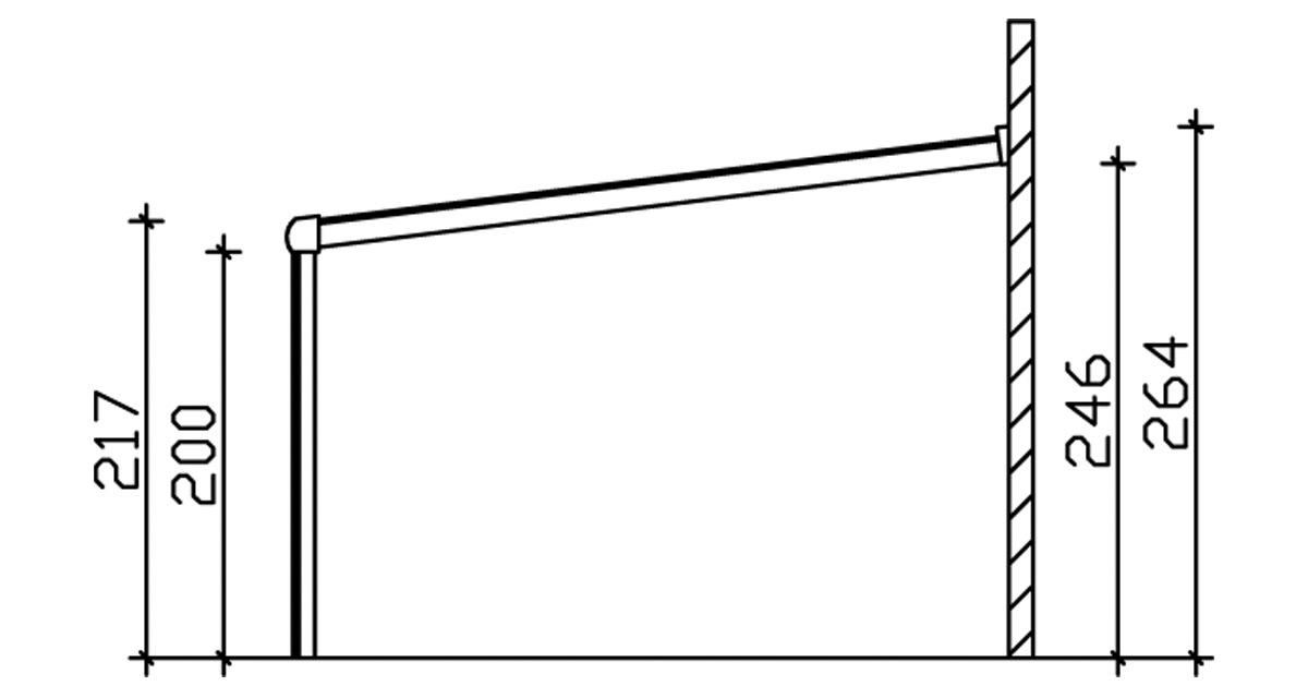 Skanholz Terrassendach »Modena«, 541 cm Breite, verschiedene Tiefe