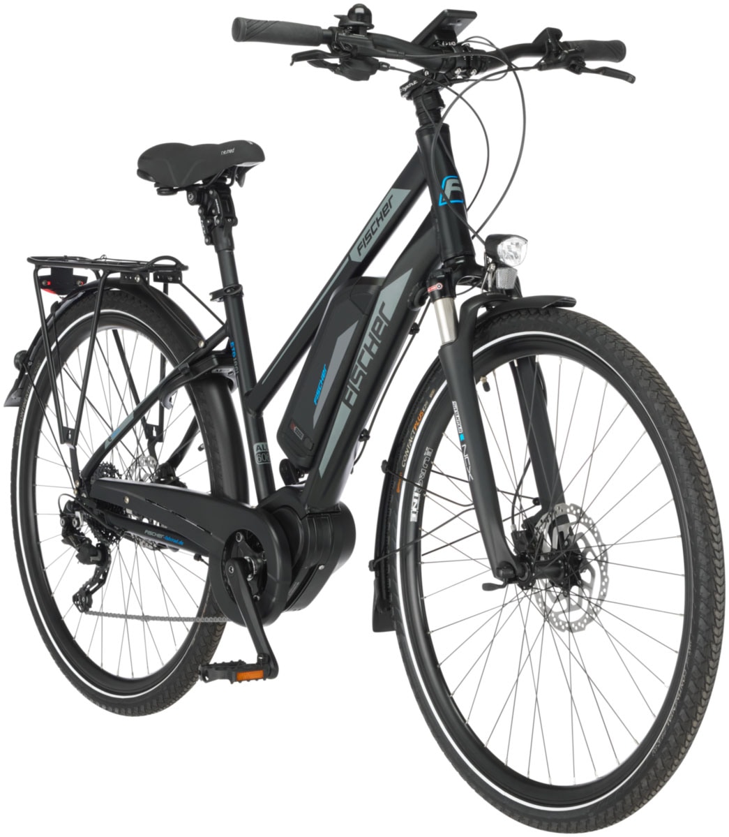 FISCHER Fahrrad E-Bike »VIATOR 1861.1 557«, 9 Gang, Shimano, XT, Mittelmotor 557 W, (mit Akku-Ladegerät-mit Werkzeug)