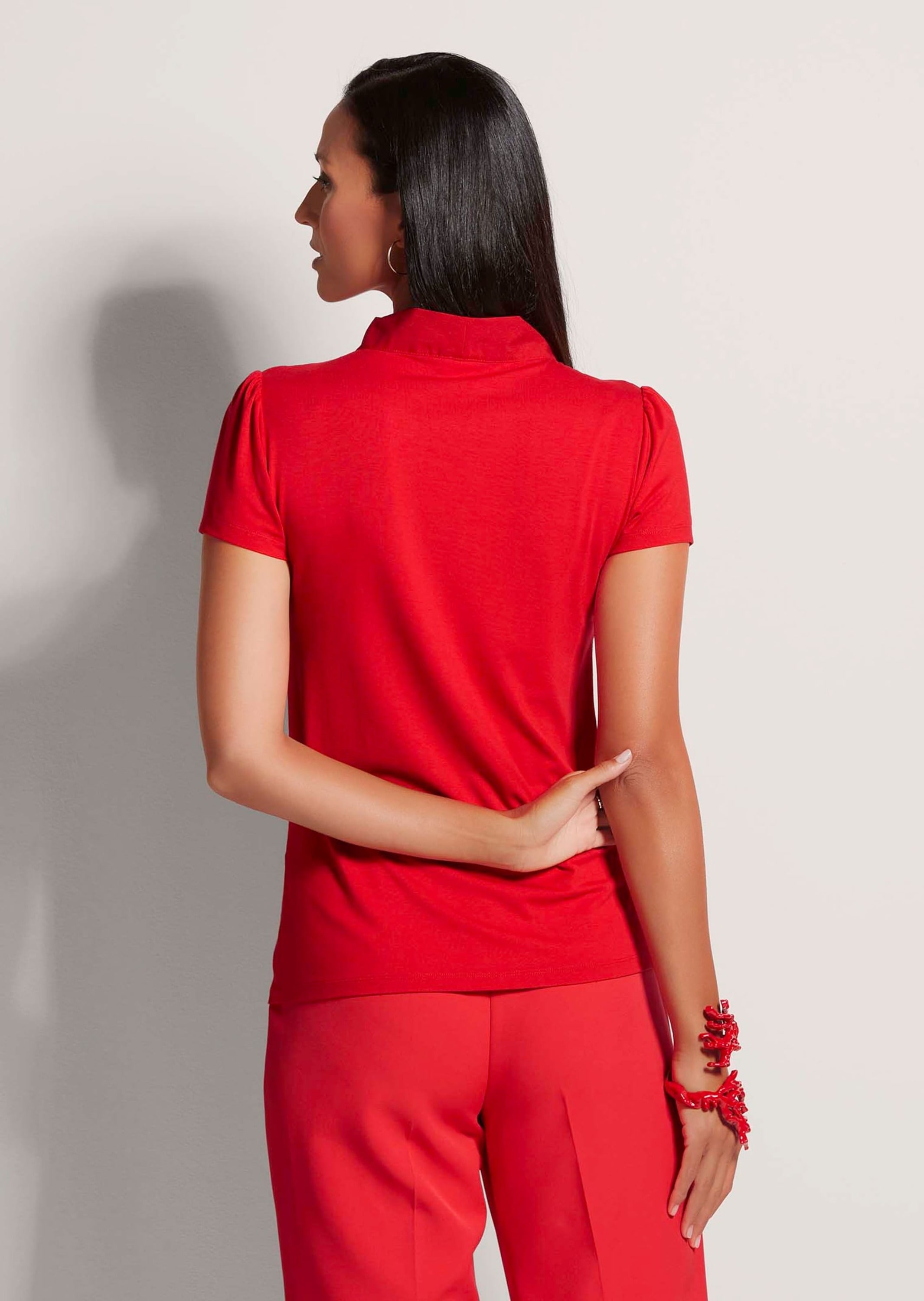 MADELEINE Kurzarmshirt »Blusenshirt Kurzarmoberteil mit Schluppe«