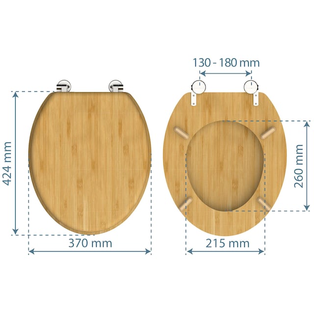 Schütte WC-Sitz »NATURAL BAMBOO«, aus Bambus Vollholz günstig | BAUR