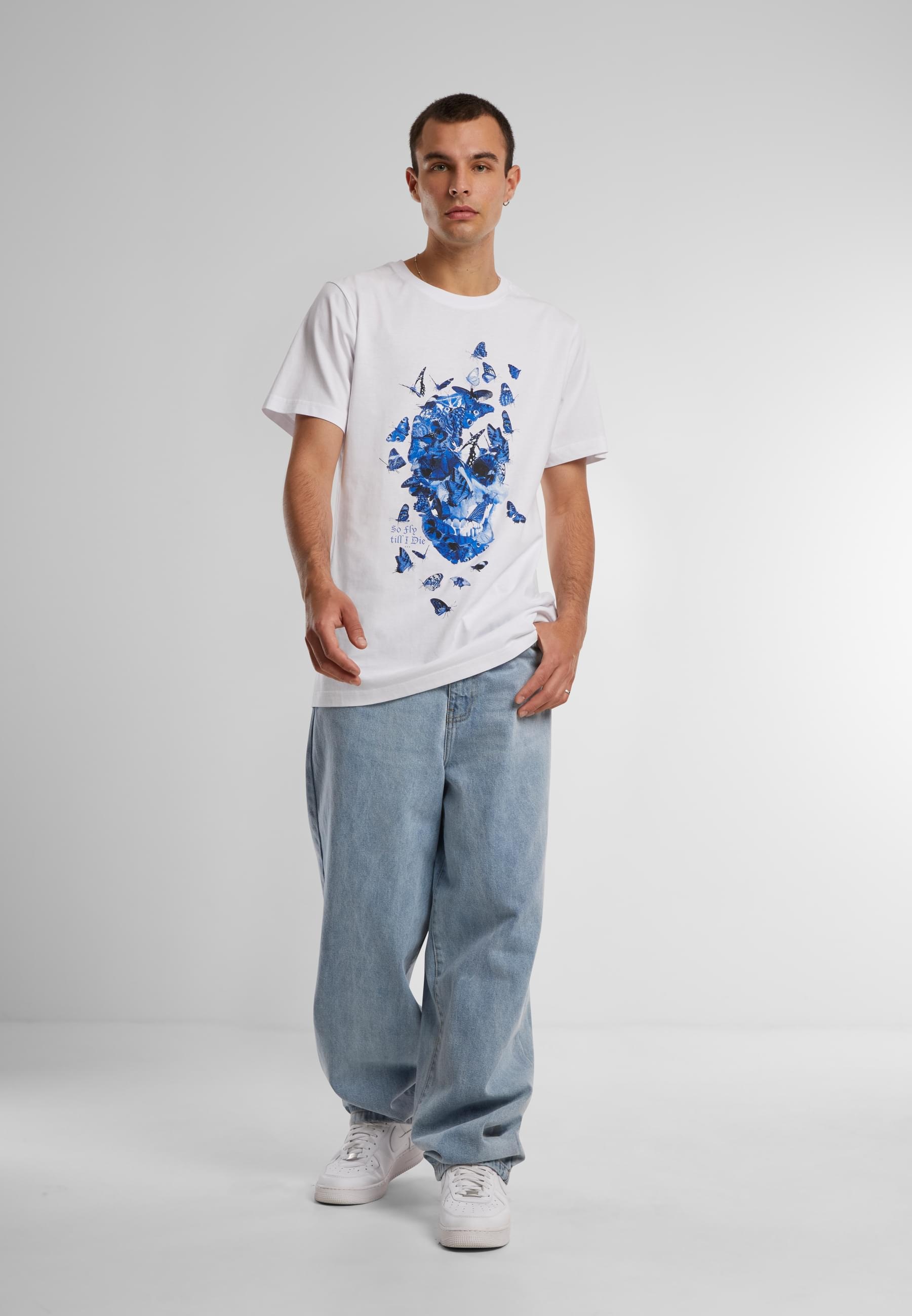 MisterTee T-Shirt »MisterTee Herren Butterfly Skull Tee«, (1 tlg.)