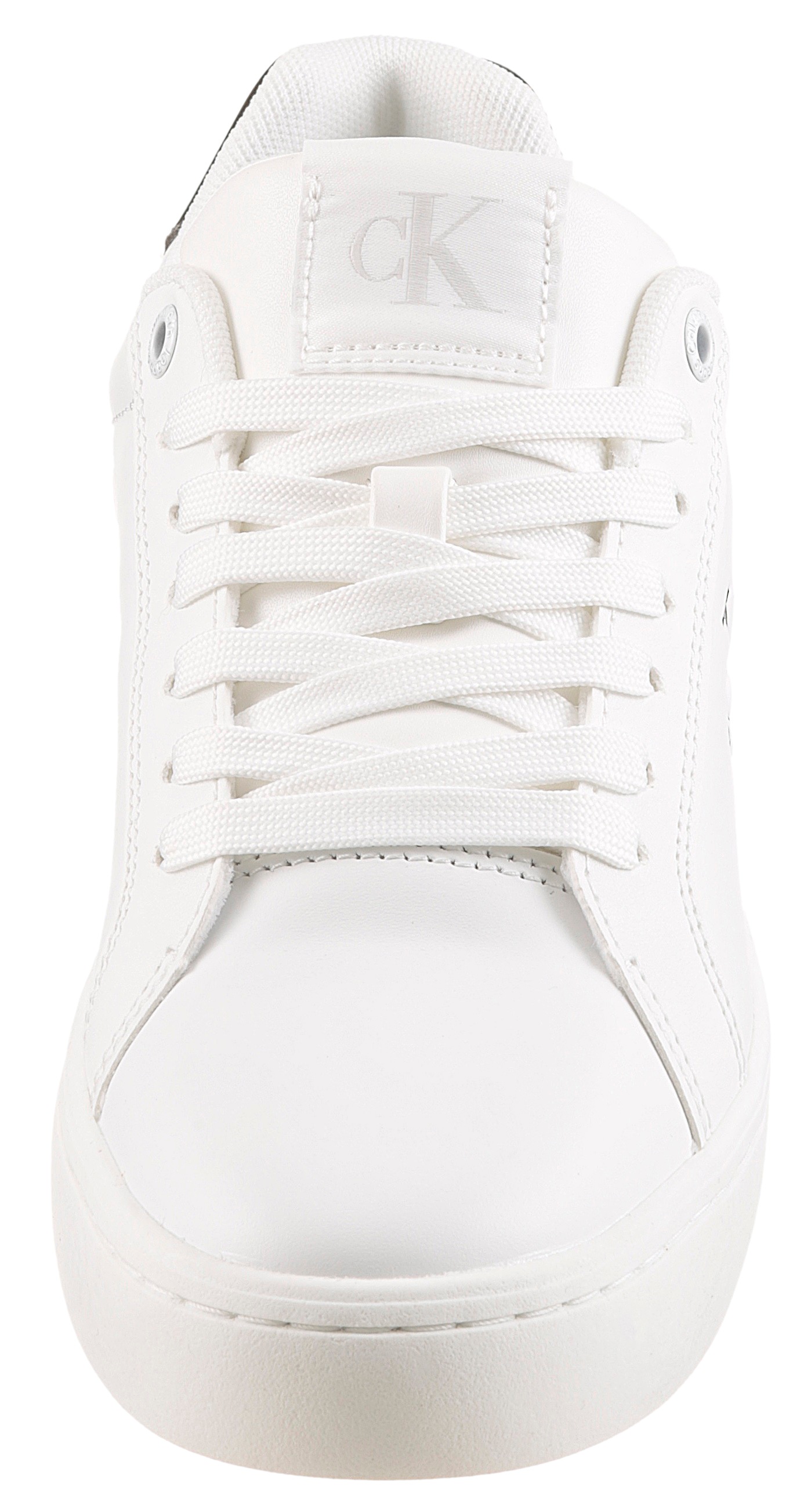 Calvin Klein Jeans Plateausneaker »CLASSIC CUPSOLE MONO LTH WN«, Schnürschuh, Halbschuh, Freizeitschuh mit seitlichem Logo