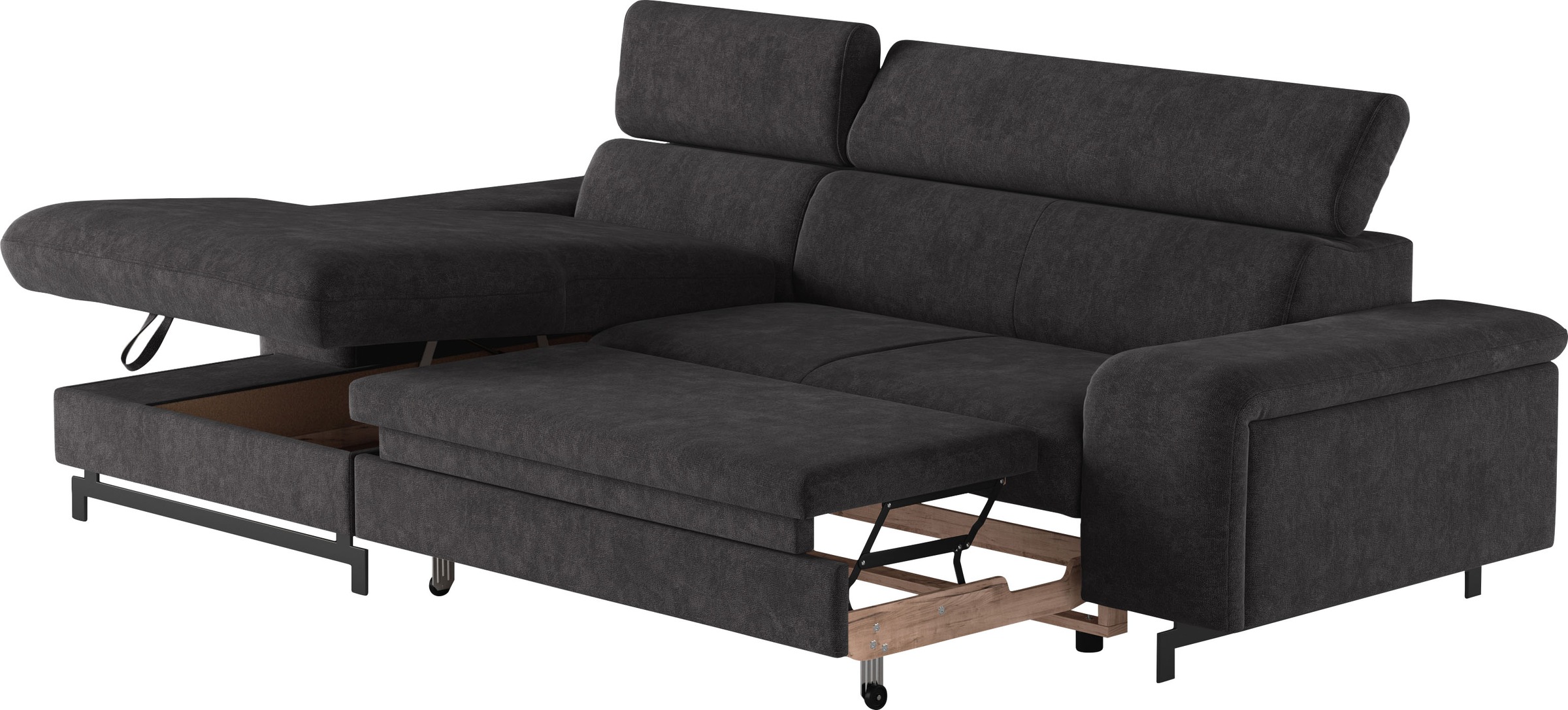 COTTA Ecksofa »Emma L-Form«, mit Kopfteilverstellung, wahlweise mit Bettfunktion & Bettkasten