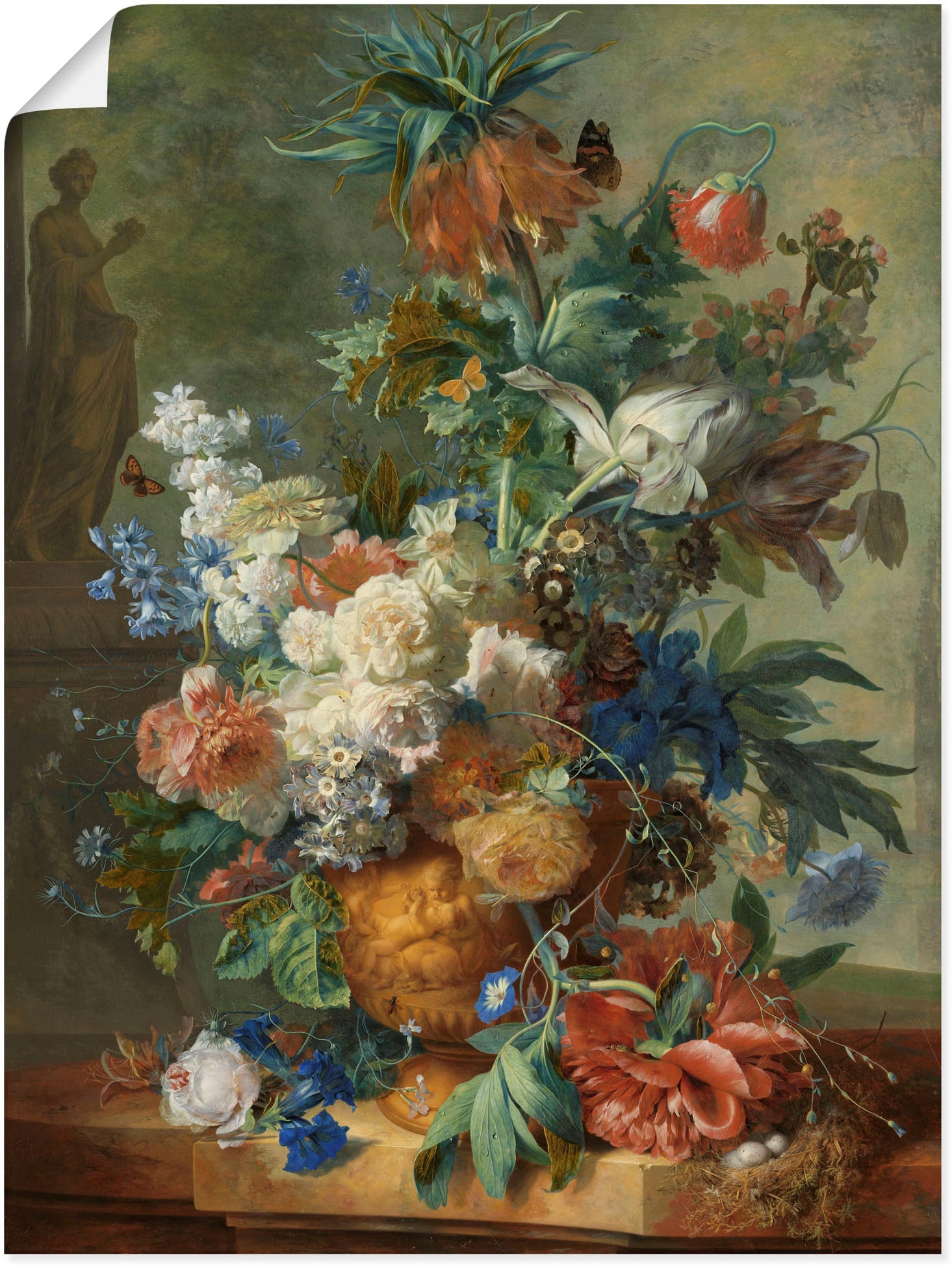 in (1 Alubild, Poster versch. BAUR kaufen St.), 1723«, | Wandbild Artland Arrangements, oder als Größen Wandaufkleber »Blumenstillleben. Leinwandbild,