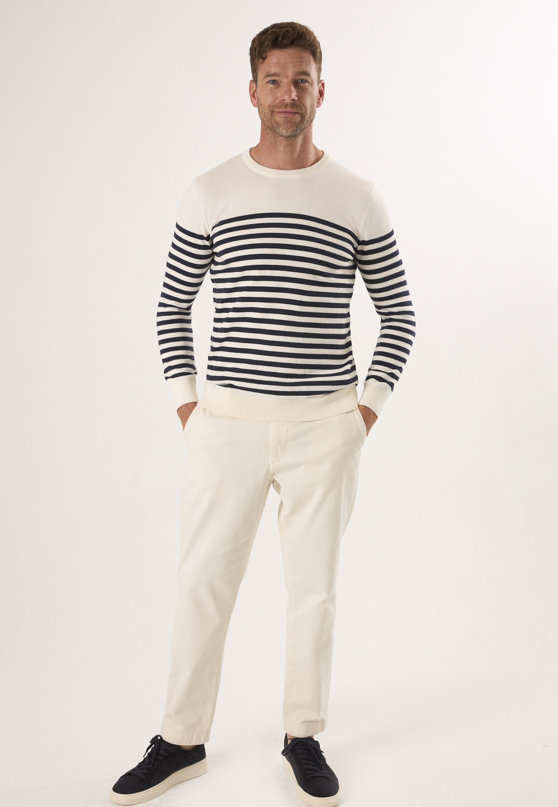 Felix Hardy Rundhalspullover »Basic-Pullover mit Rundhalsausschnitt«