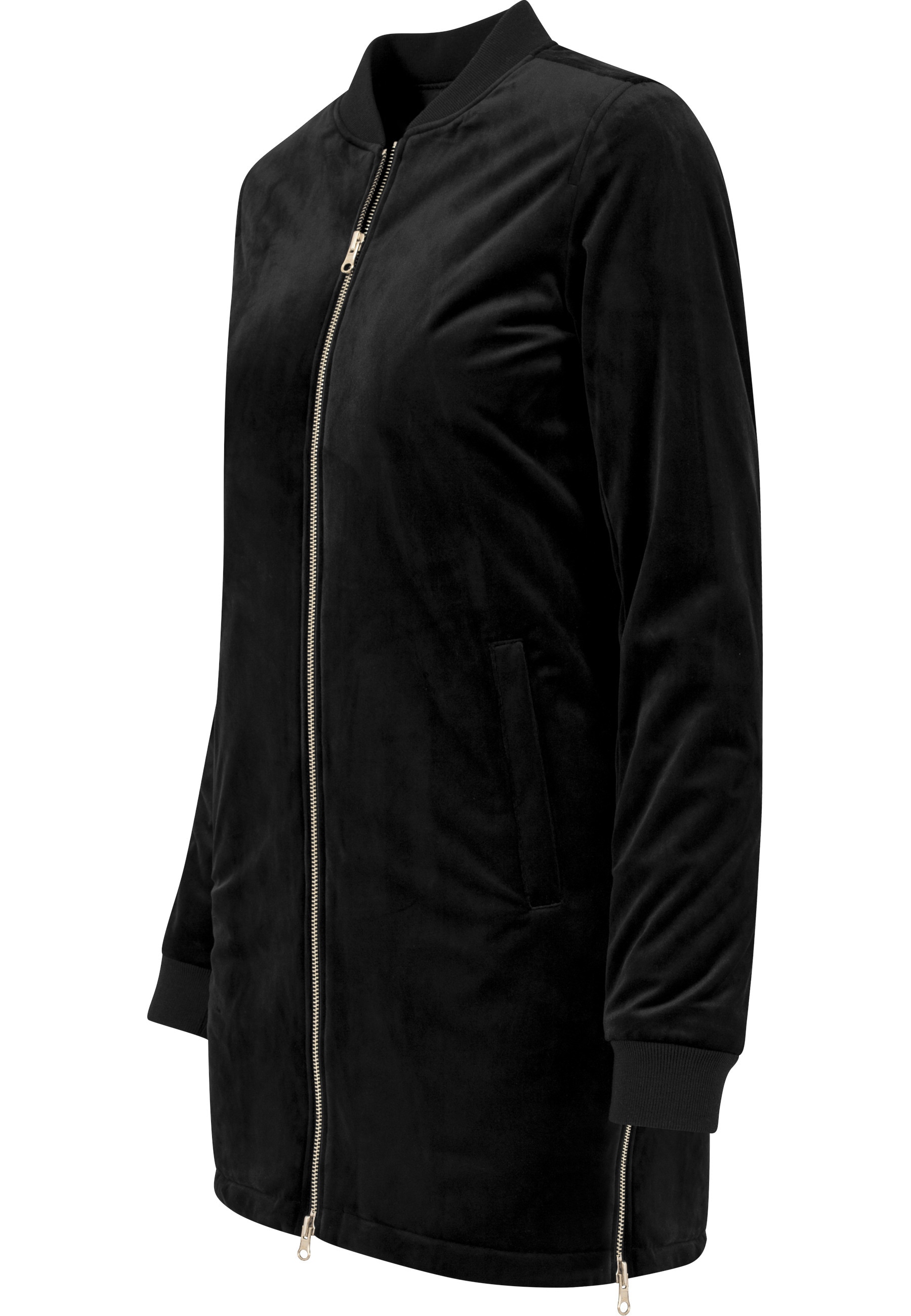 URBAN CLASSICS Langmantel »Urban Classics Damen Ladies Long Velvet Jacket«