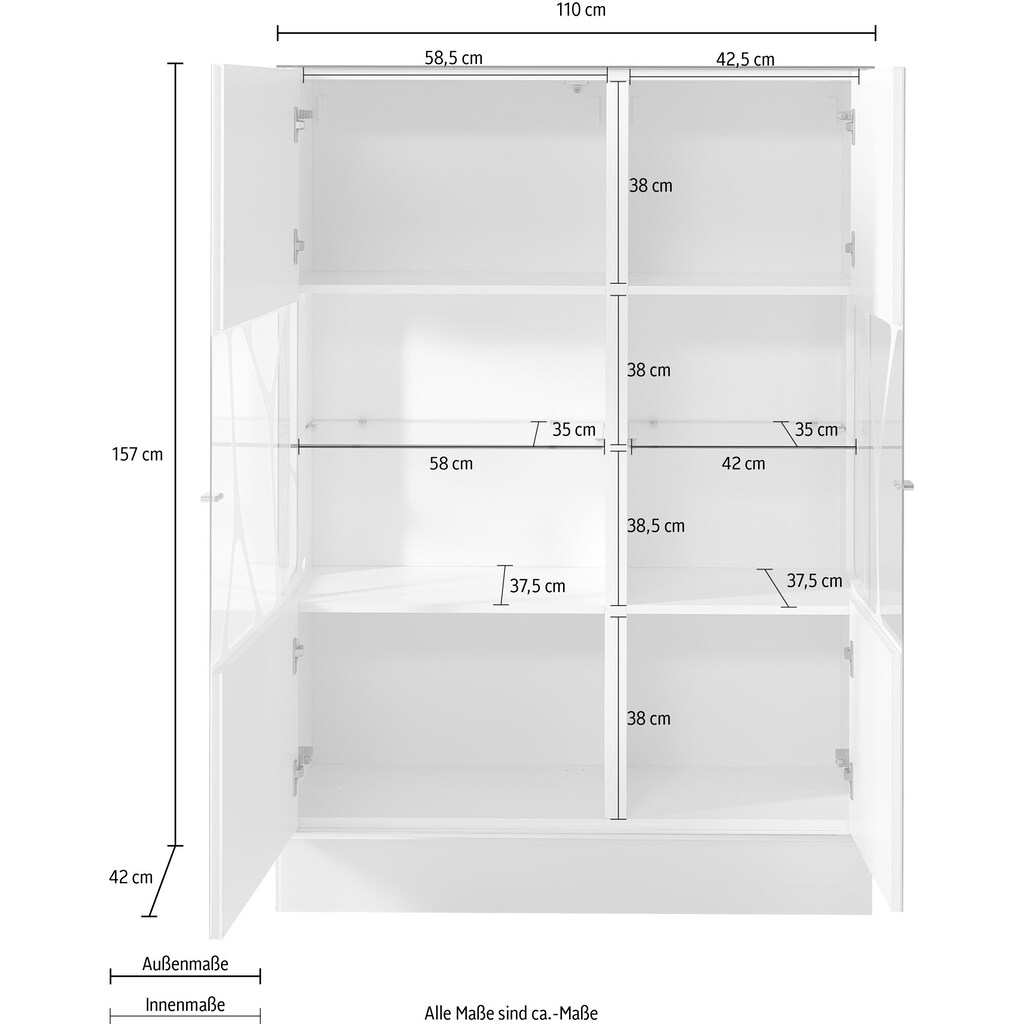 LEONARDO Highboard »CUBE«