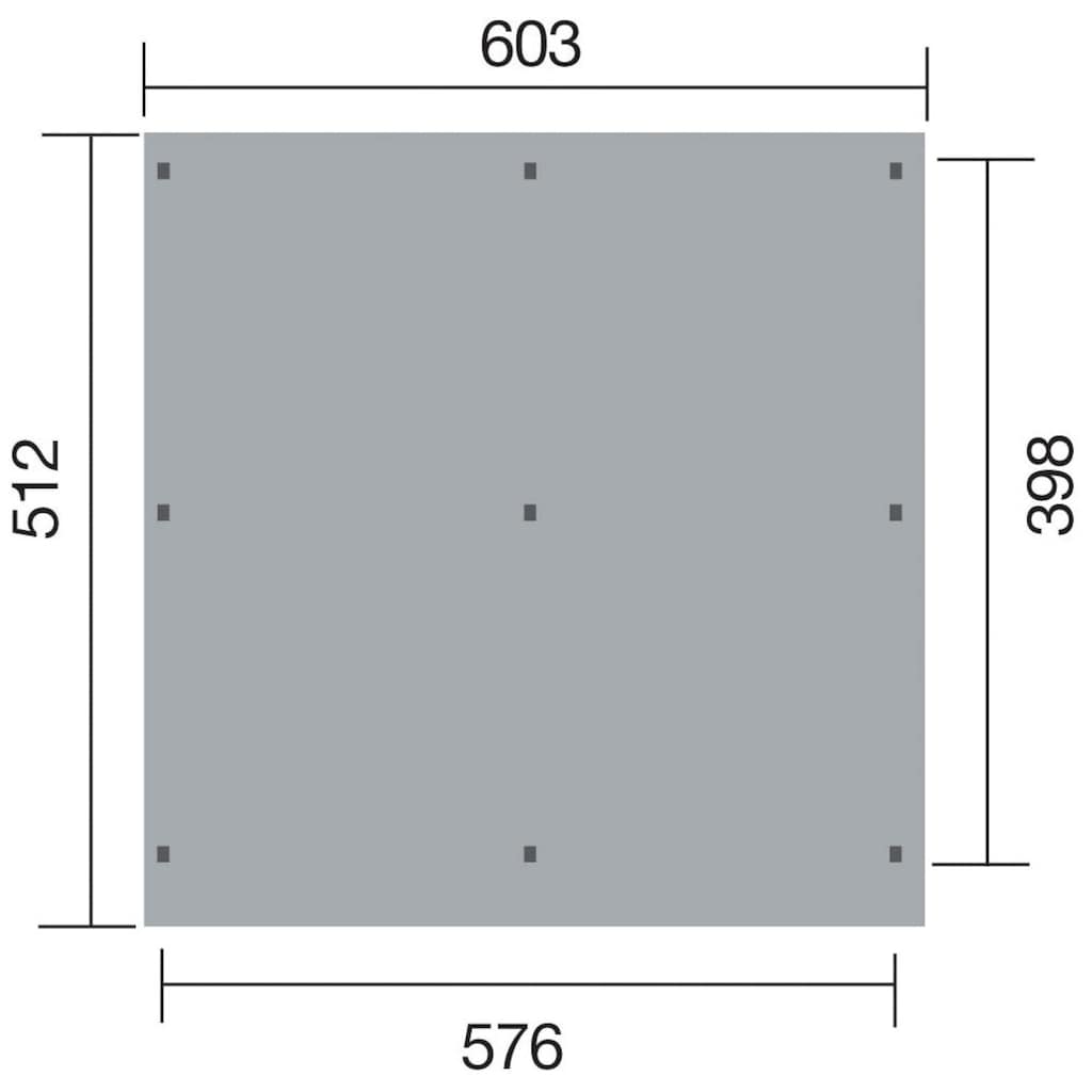 weka Doppelcarport »618 Gr.1«, Holz, 270 cm, braun