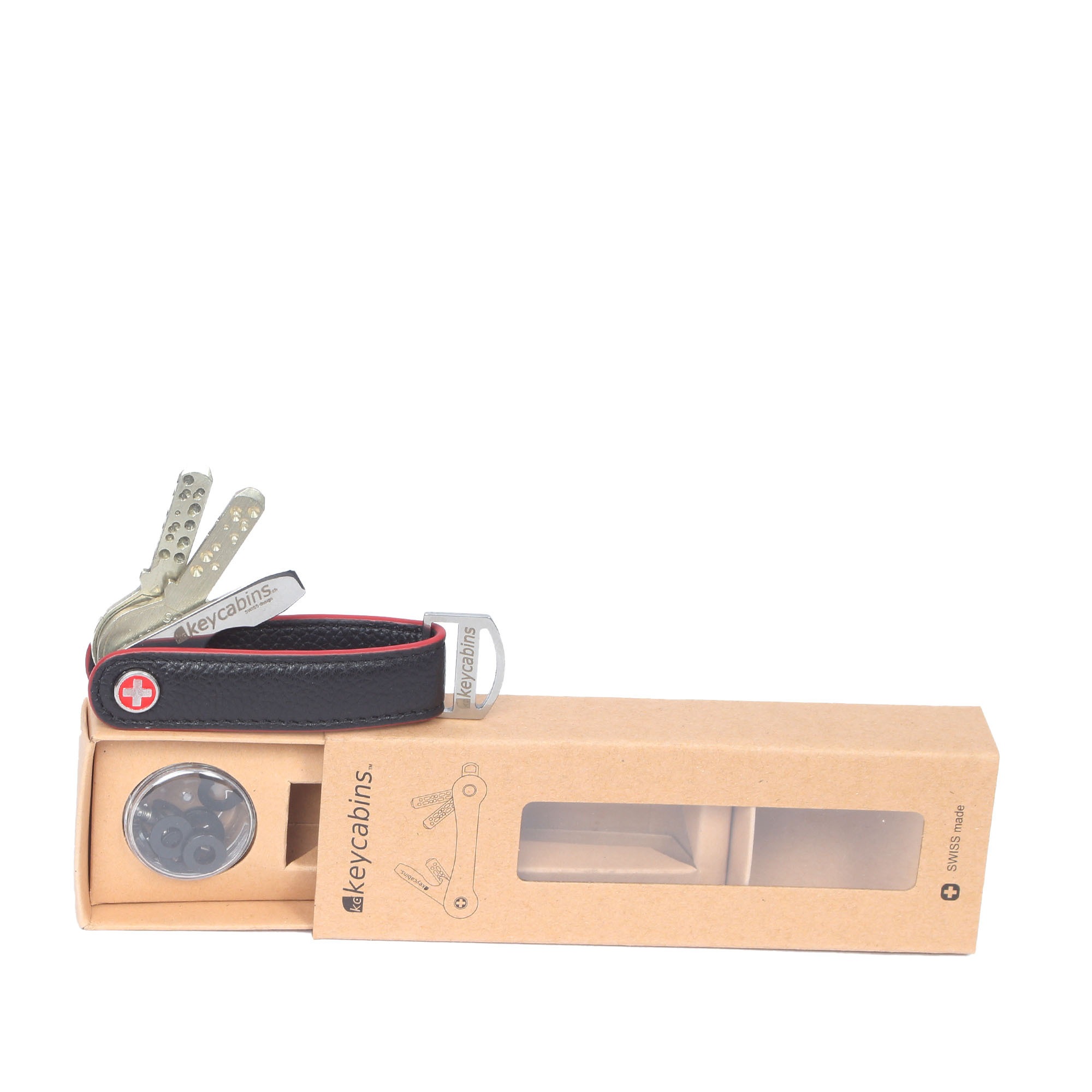 keycabins Schlüsselanhänger »Loop-leather S4« SWISS Design