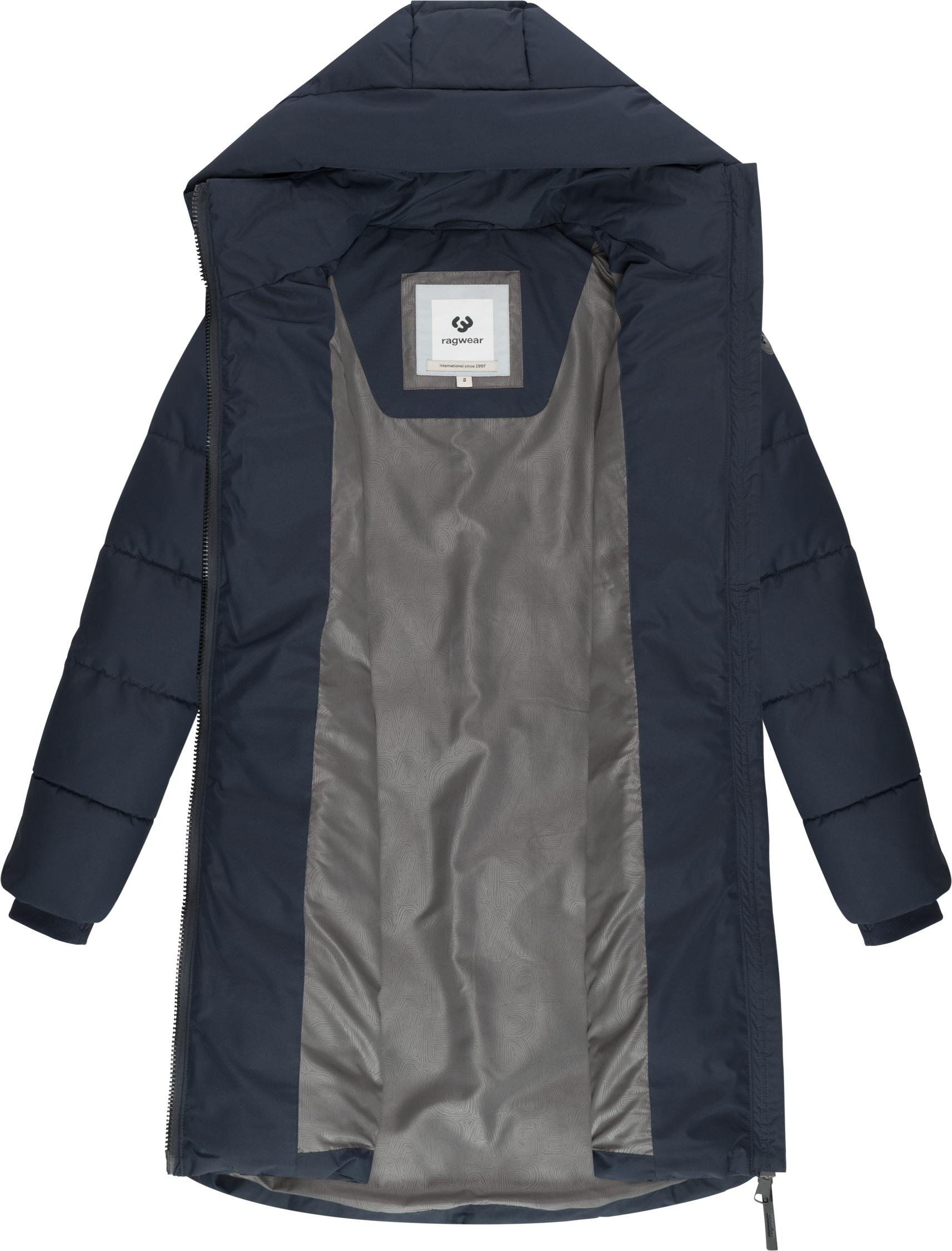 Ragwear Steppmantel »Natalin YOUMODO«, Warmer Damen Wintermantel mit V-Steppung und Kapuze