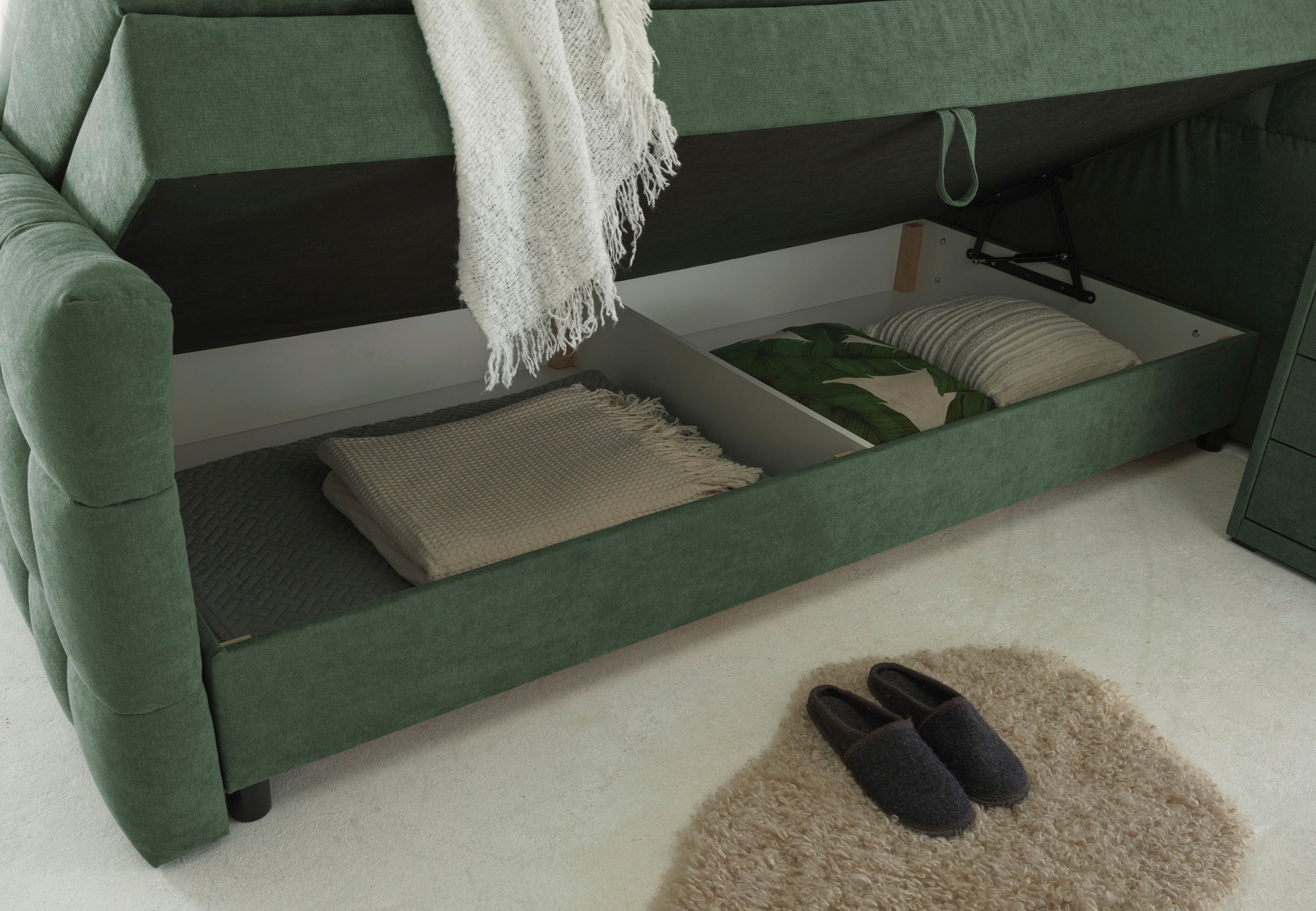 ED EXCITING DESIGN Boxspringbett »Mendoza«, inkl. Bettkasten, erhältlich in den Breiten 160cm & 180cm