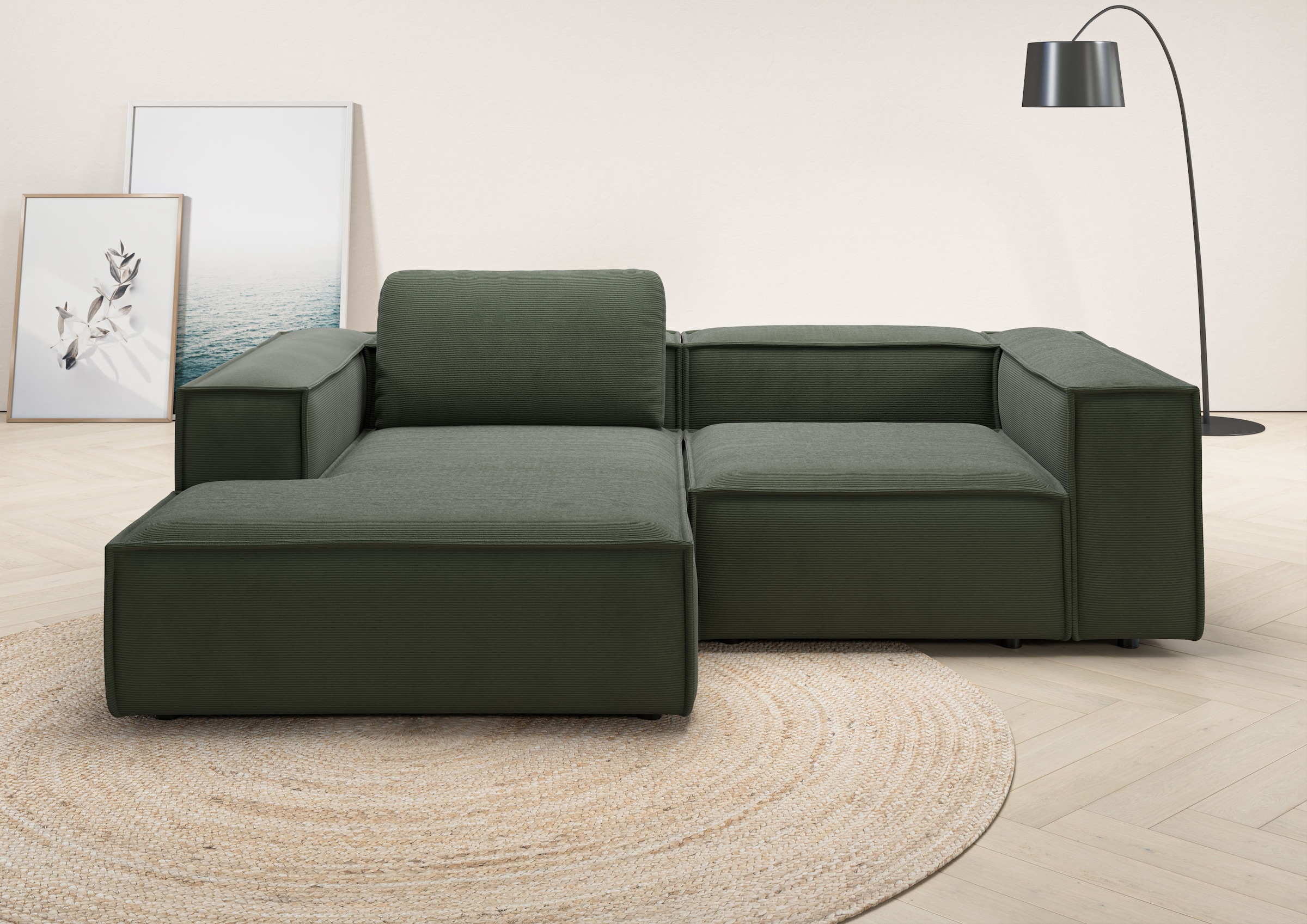 PLACES OF STYLE Ecksofa "Watertown, kompakte L-Form, 246 cm breite für klei günstig online kaufen