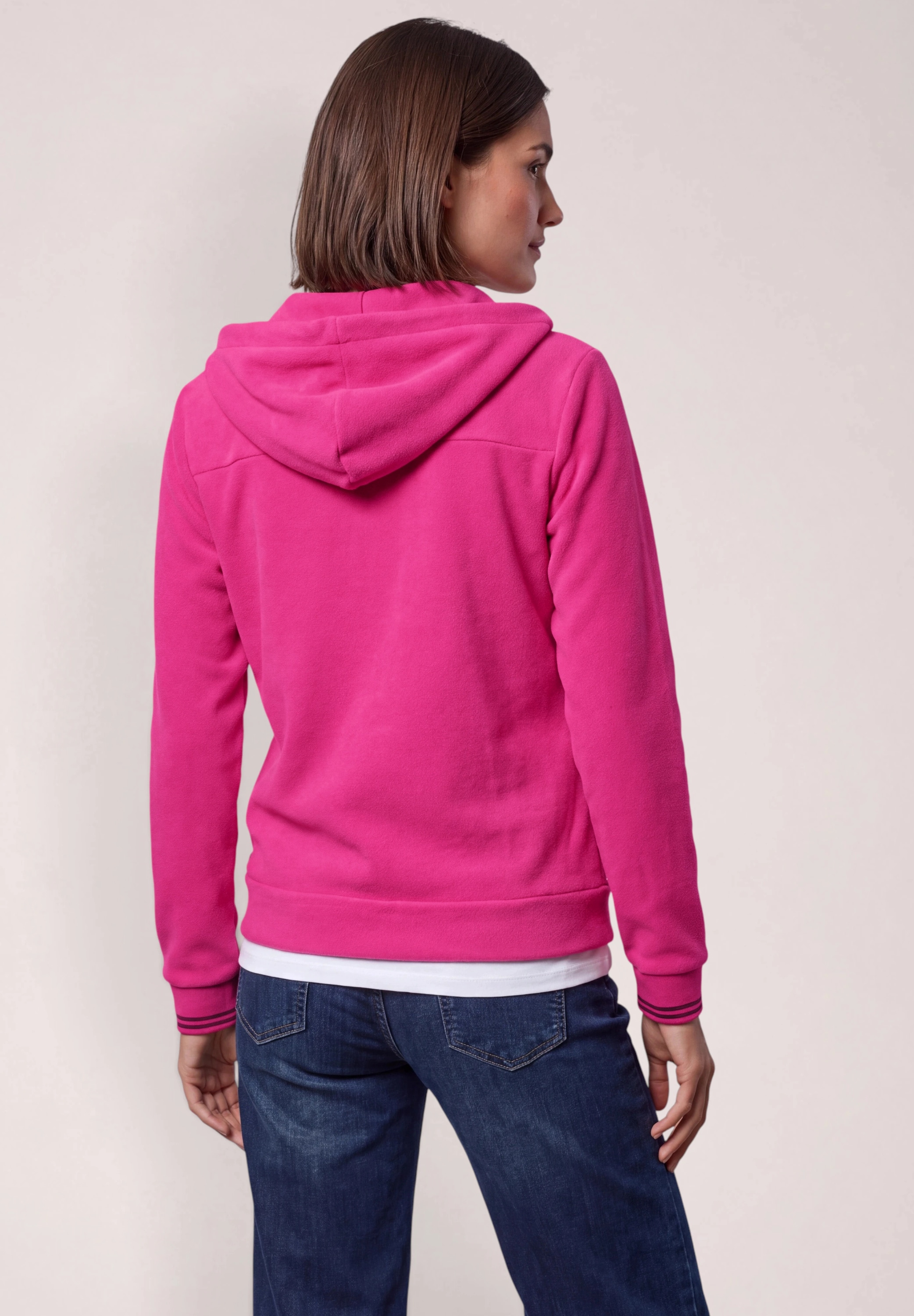Cecil Fleecejacke mit Kapuze mit Fleece innen