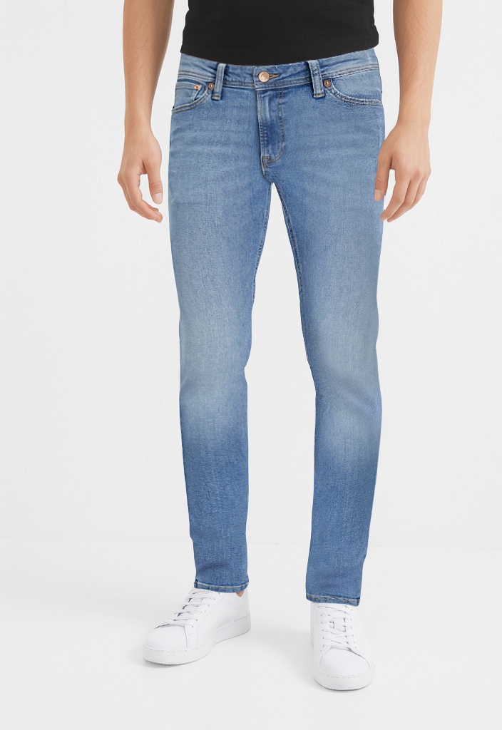 Jack & Jones Skinny-fit-Jeans »JJILIAM Skinny Jeans mit Used-Waschung für schlanke Silhouette«, Abriebeffekte, modisch, skinny fit, Baumwollmischung
