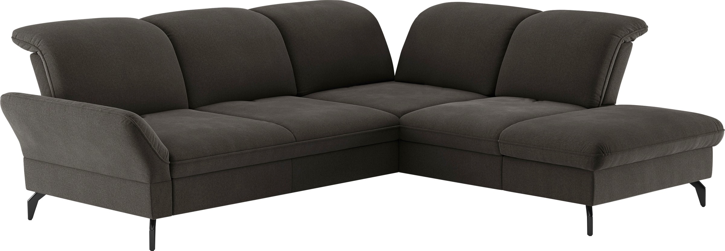 sit&more Ecksofa »Leandro L-Form«, Wahlweise mit Bett-, Kopfteil - und Armlehnfunktion, sowie Stauraum