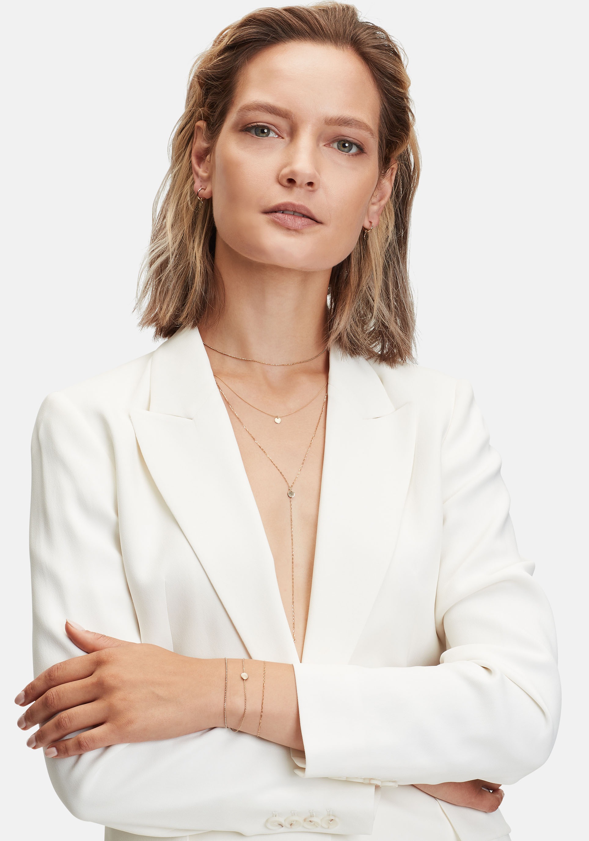 Liebeskind Berlin Paar Creolen »Schmuck Geschenk Gold 375 Ohrringe Gold Collection« Einhänger abnehmbar