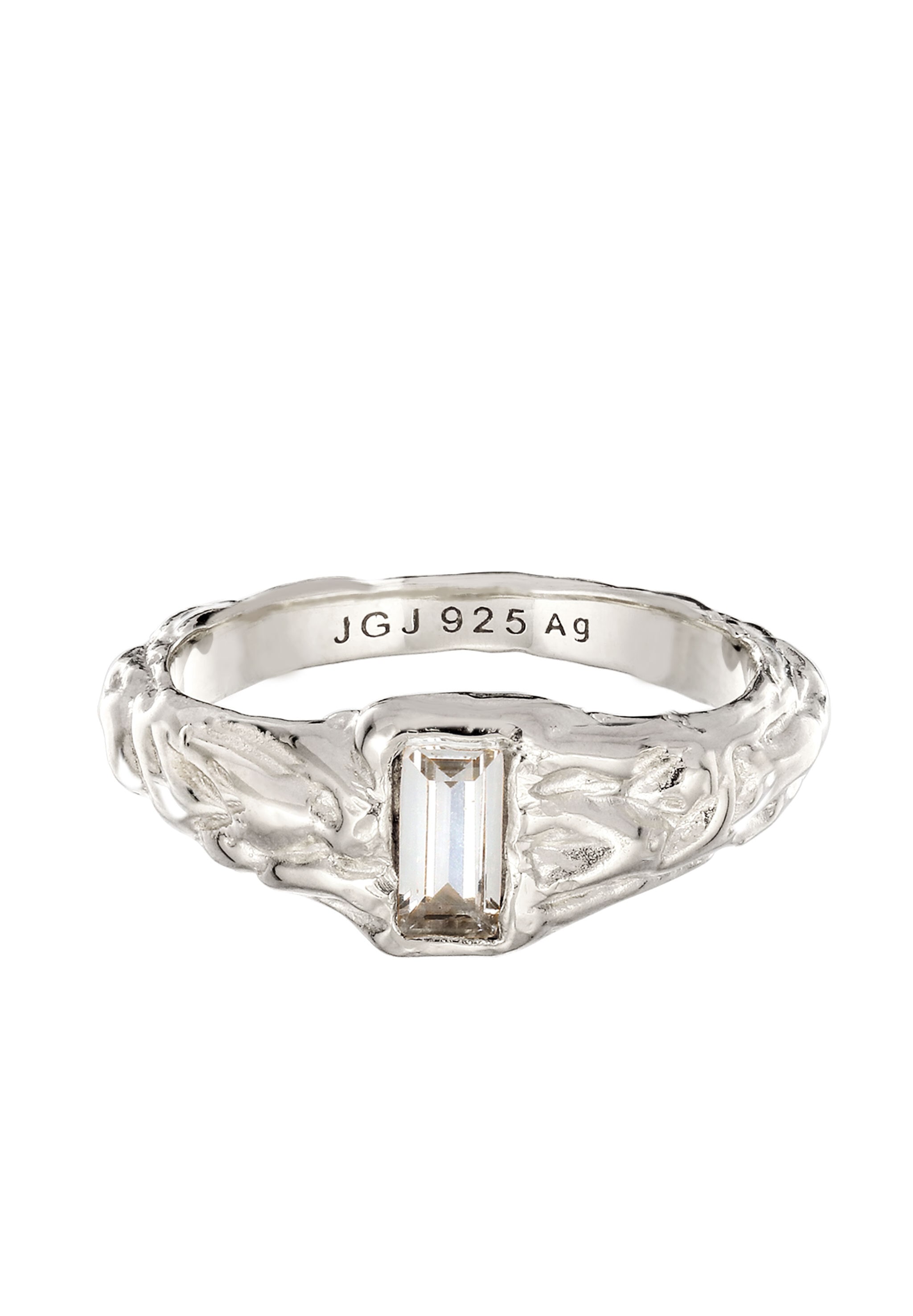 Elli Siegelring »Ring Rechteck Topas Weiß 925 Sterling Silber«