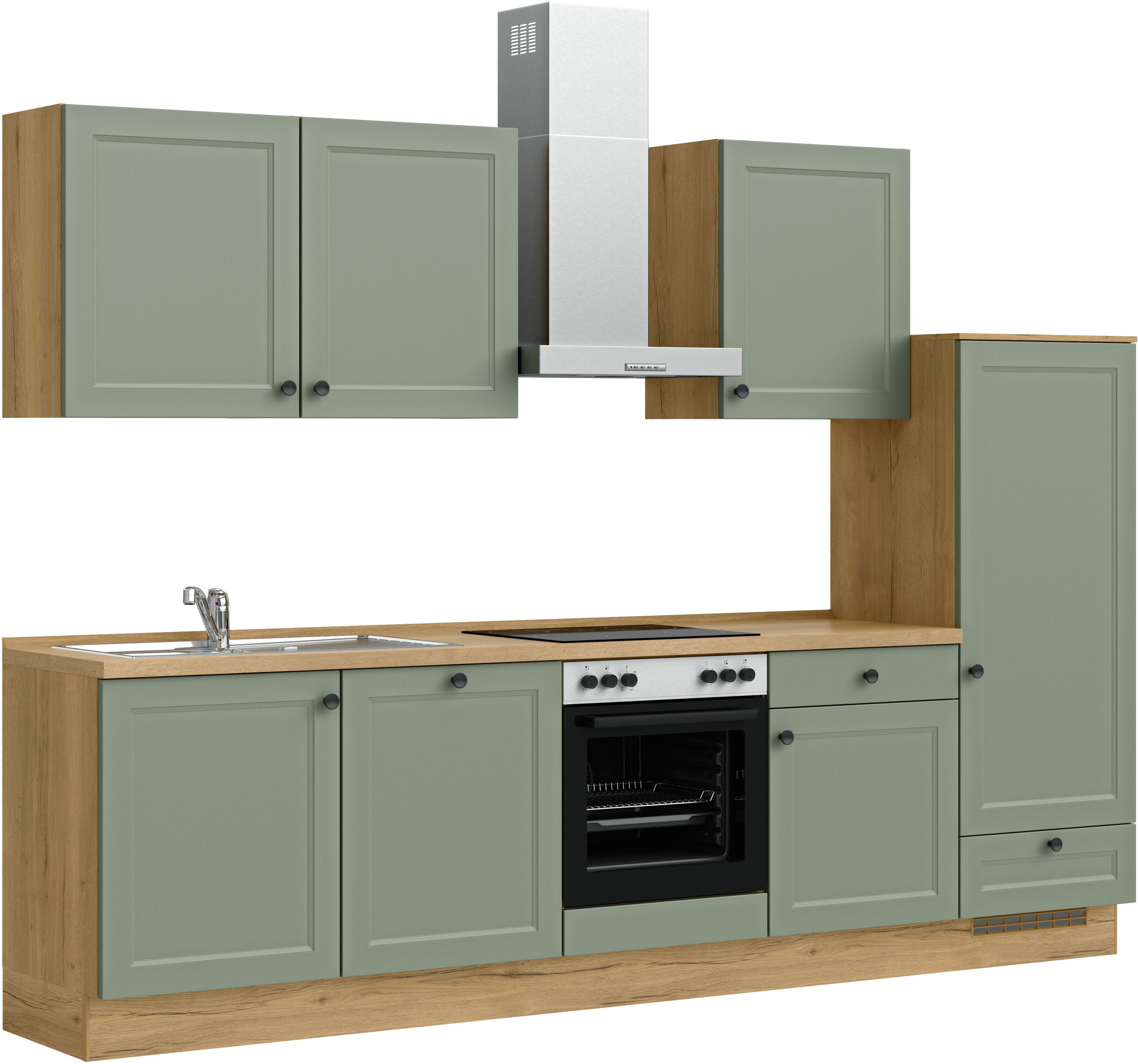 nobilia® Küchenzeile »"Cascada I"«, vormontiert, Ausrichtung wählbar, Breite 300 cm, wahlw. mit E-Geräten