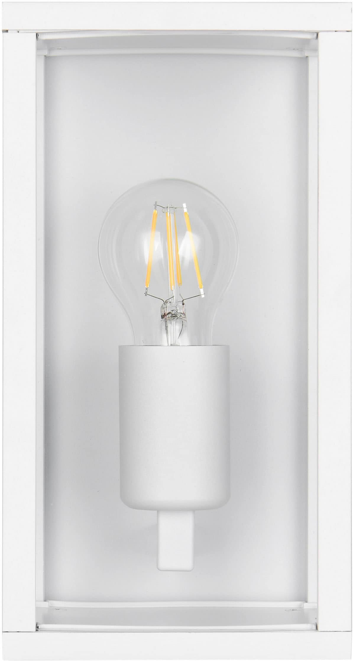 TRIO Leuchten Außen-Wandleuchte »GARONNE, Fassadenbeleuchtung, Wandlampe exkl 1x E27 max 60W, IP44«, 1 flammig, Leuchtmittel E27 | Leuchtmittel wechselbar, Wandleuchte Garten Terrasse, mit Glasschirm Höhe 26cm Breite 14cm