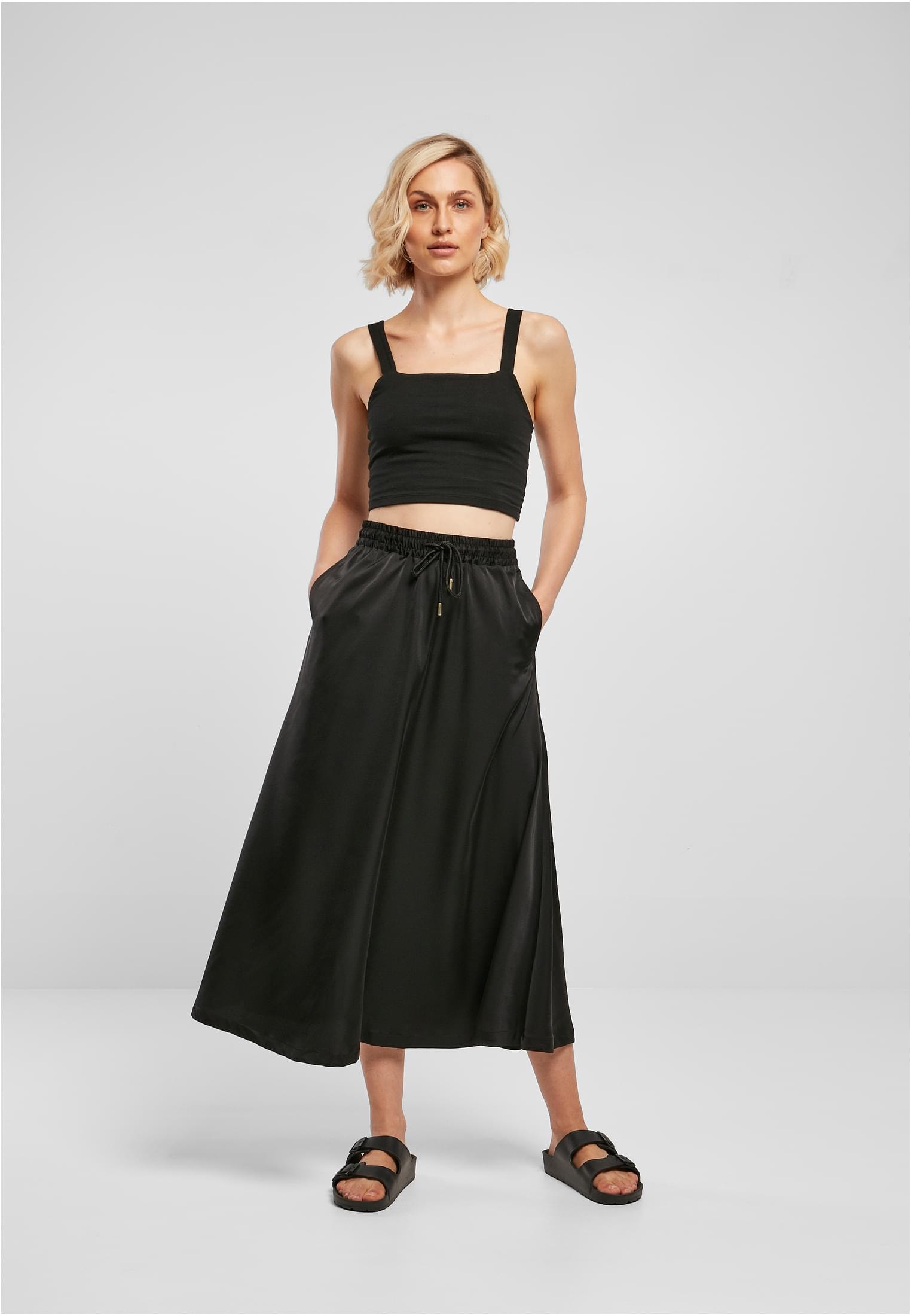 (1 Jerseyrock Midi Skirt«, | CLASSICS »Damen URBAN BAUR für Satin tlg.) Ladies kaufen