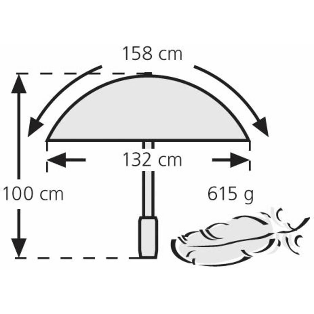 EuroSCHIRM® Partnerschirm »birdiepal® Automatic silber« mit extra großem  Dach und UV-Lichtschutzfaktor 50+