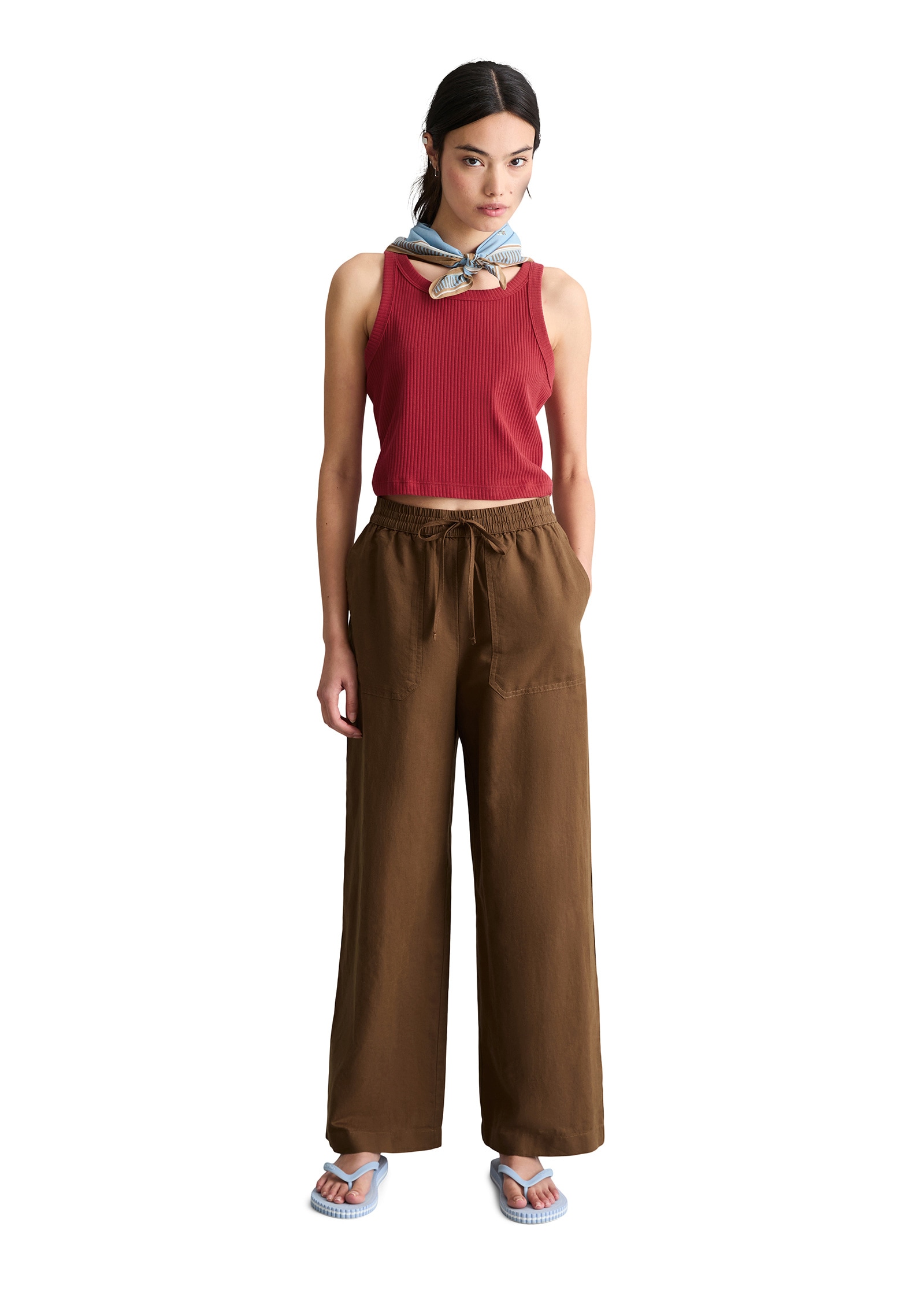 Marc O'Polo DENIM Chinohose »aus Leinen-Baumwolle-Mix«