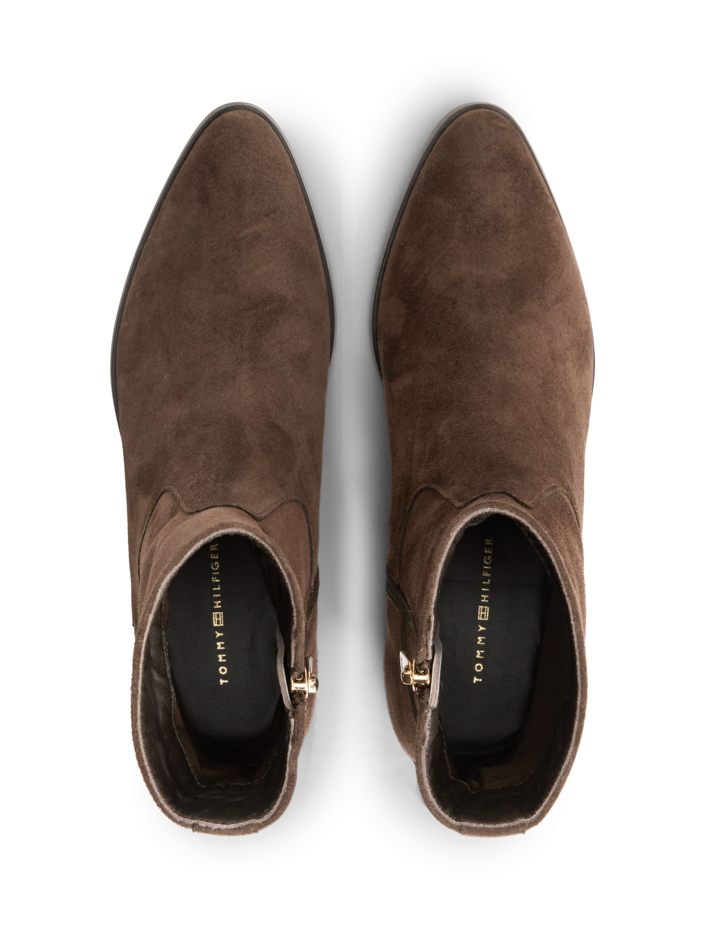 Tommy Hilfiger Stiefelette »SUEDE ANKLE BOOT W ZIP«  Ankleboots, Cowboy-Boots, Kurzstiefel mit Reißverschluss, schmale Form