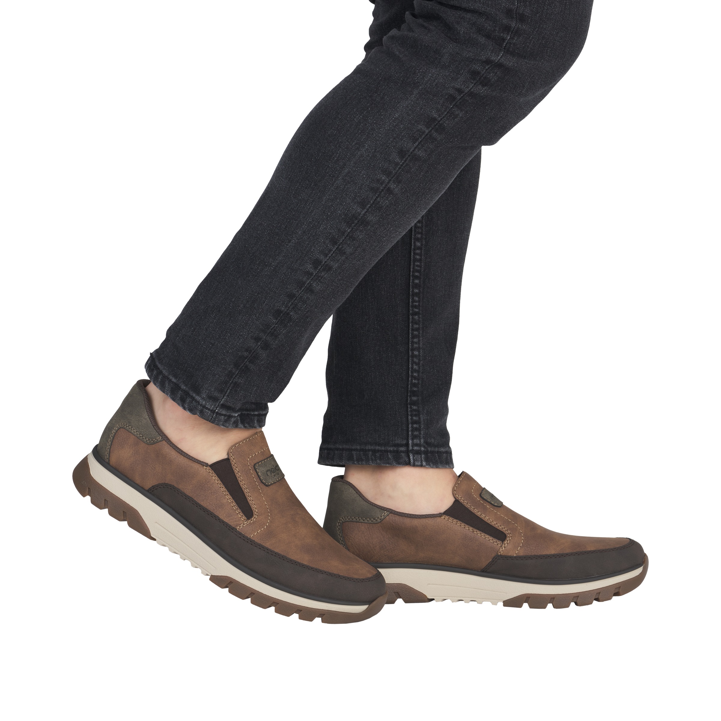 Rieker Slip-On Sneaker, Slipper, Schlupfschuh, Halbschuh mit weicher MemoSoft-Innensohle