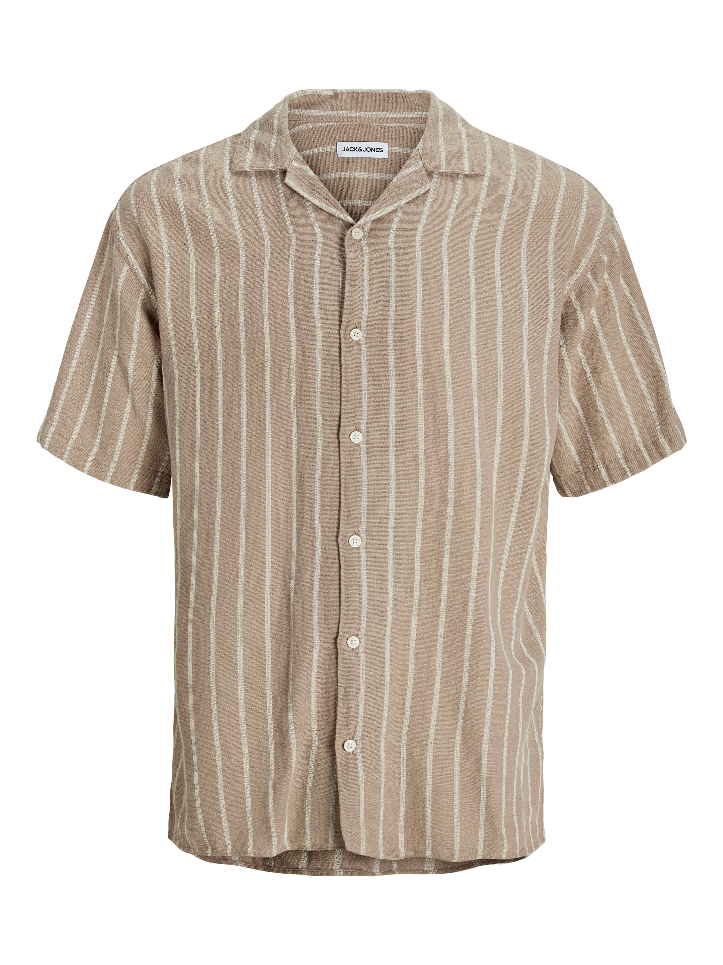 Jack & Jones Kurzarmhemd »JJEENZO STRIPE RESORT SHIRT SS SN«, mit Streifen Muster