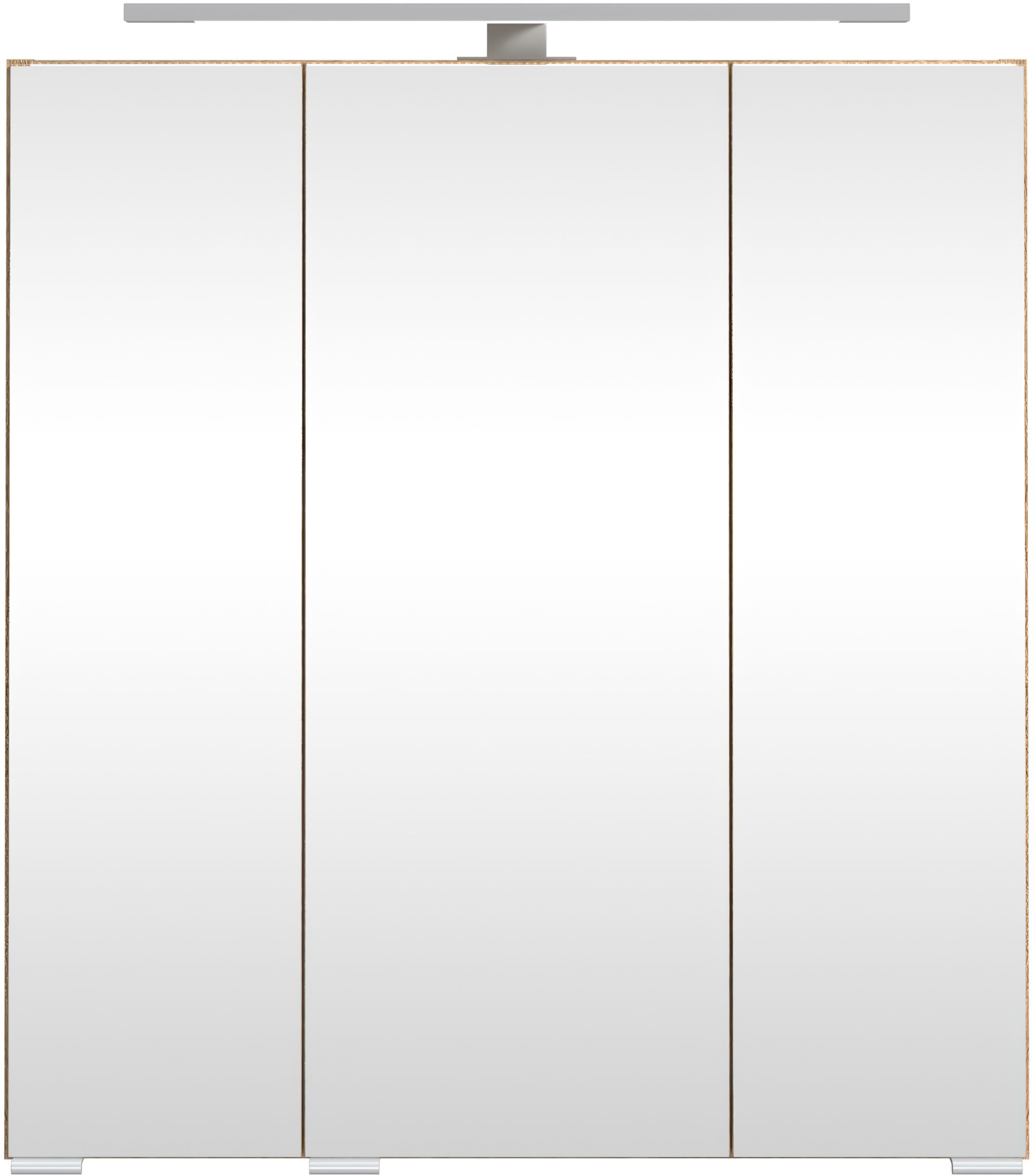 Thumbnail - welltime Spiegelschrank "EIXO, 3 Türen, 6 verstellbare Glasböden, gedämpfte Scharniere"