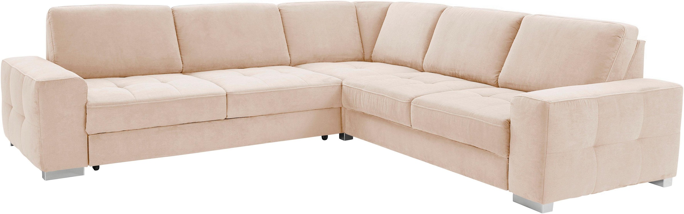 sit&more Ecksofa »Santorini L-Form«, mit Federkern und Sitztiefenverstellung, wahlweise mit Bettfunktion