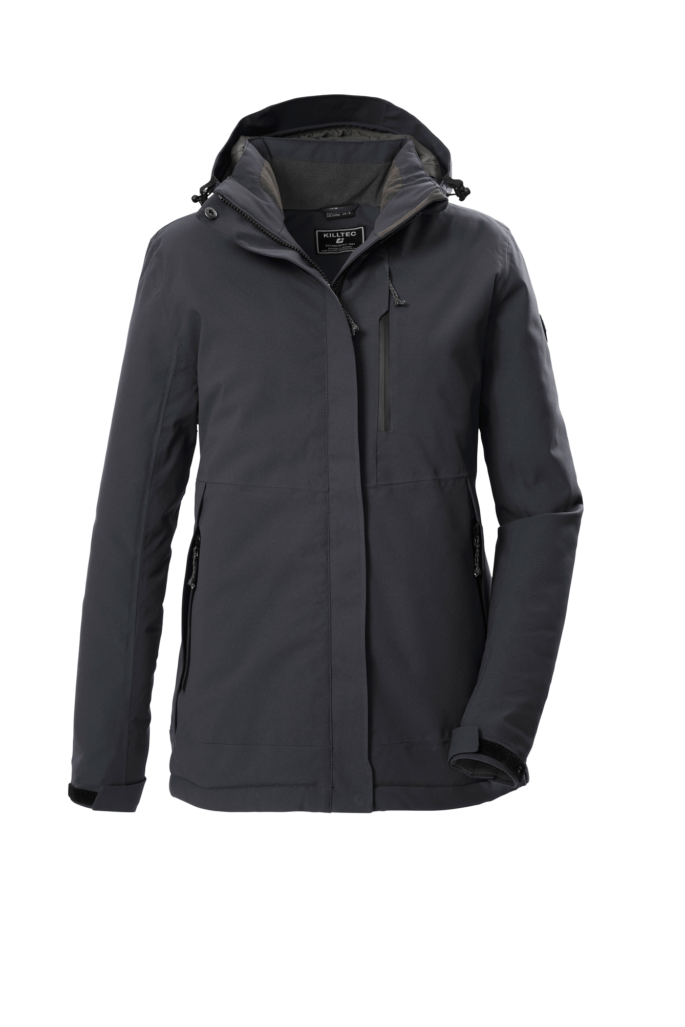 Killtec Funktionsjacke "KOW 219 WMN JCKT" mit Kapuze mit abzippbarer, regulierbarer Kapuze, winddicht, atmungsaktiv