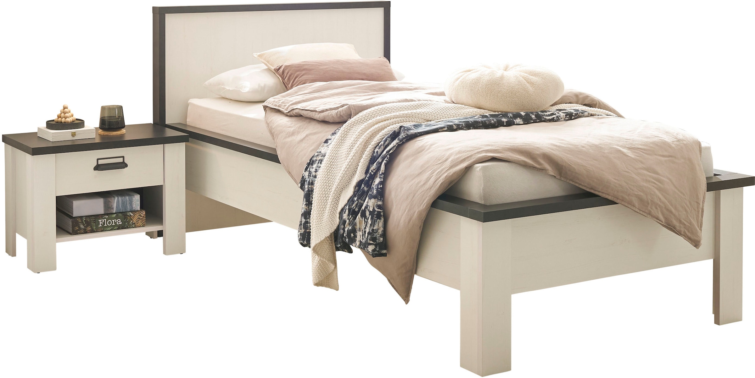 Home affaire Bettanlage "SHERWOOD" 2 Stk. tlg. Liegefläche Bett 90x200cm, N günstig online kaufen